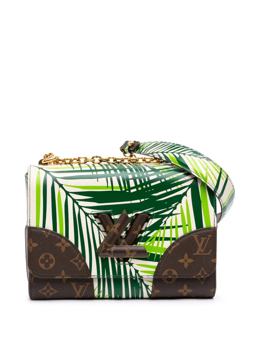 2015 Monogram Palm Print Twist MM crossbody bag