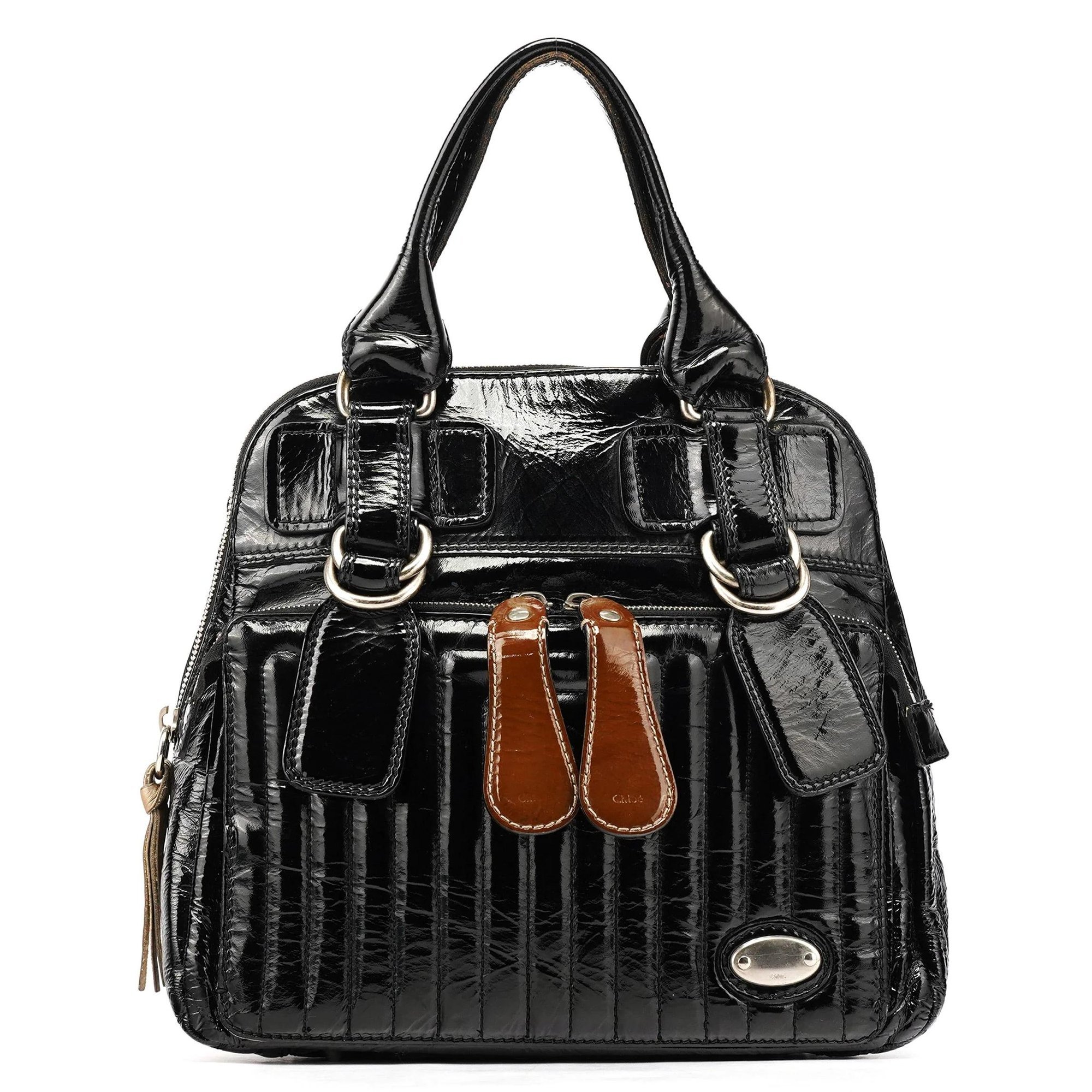 Paddington patent leather tote
