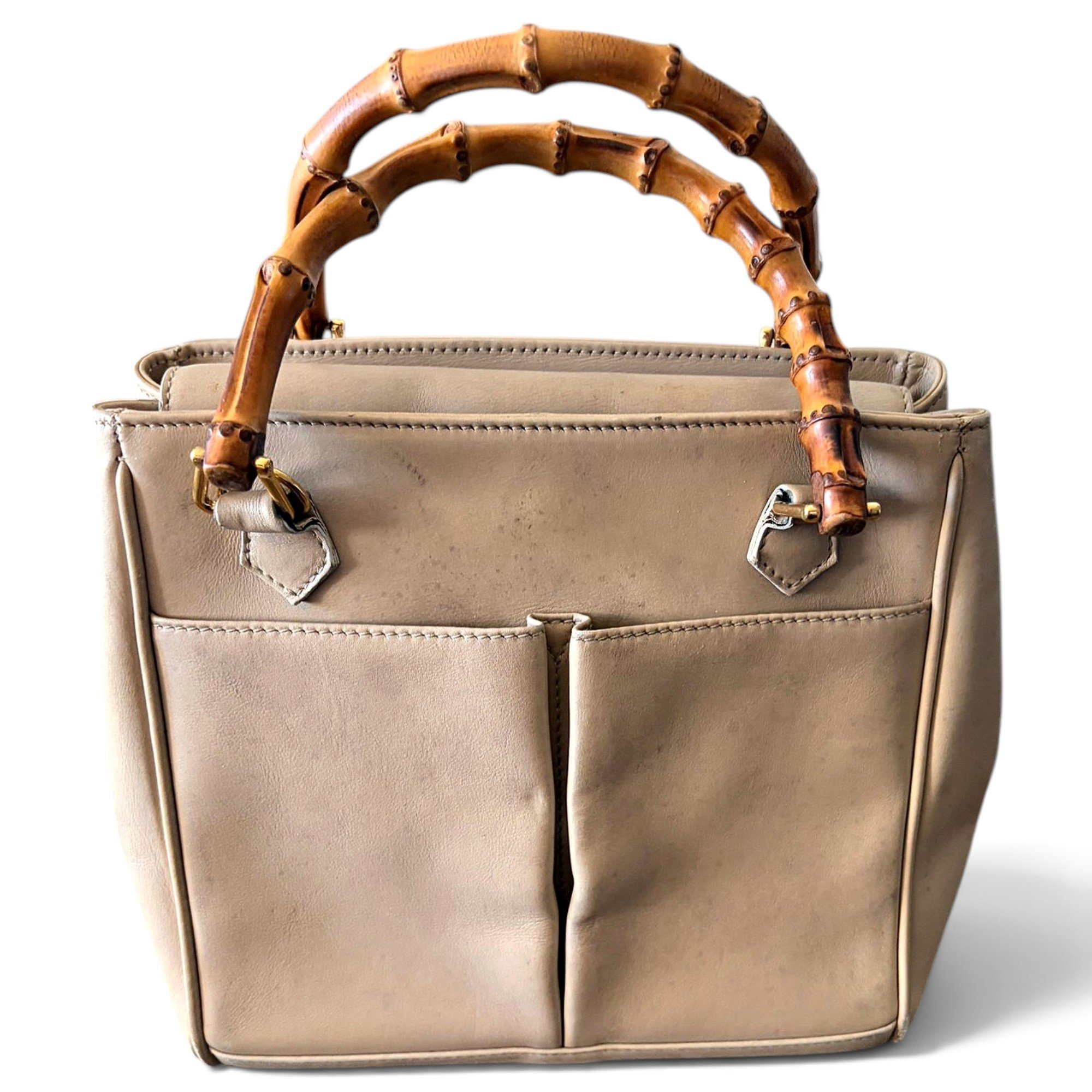 Bamboo leather handbag