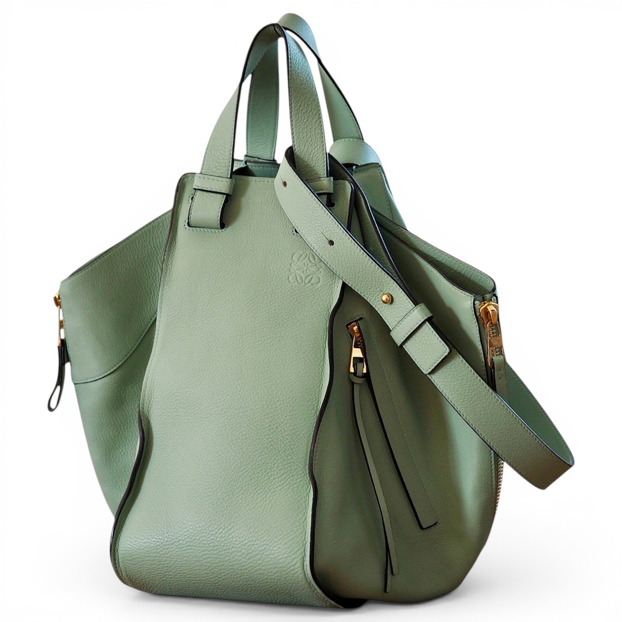 Hammock leather handbag