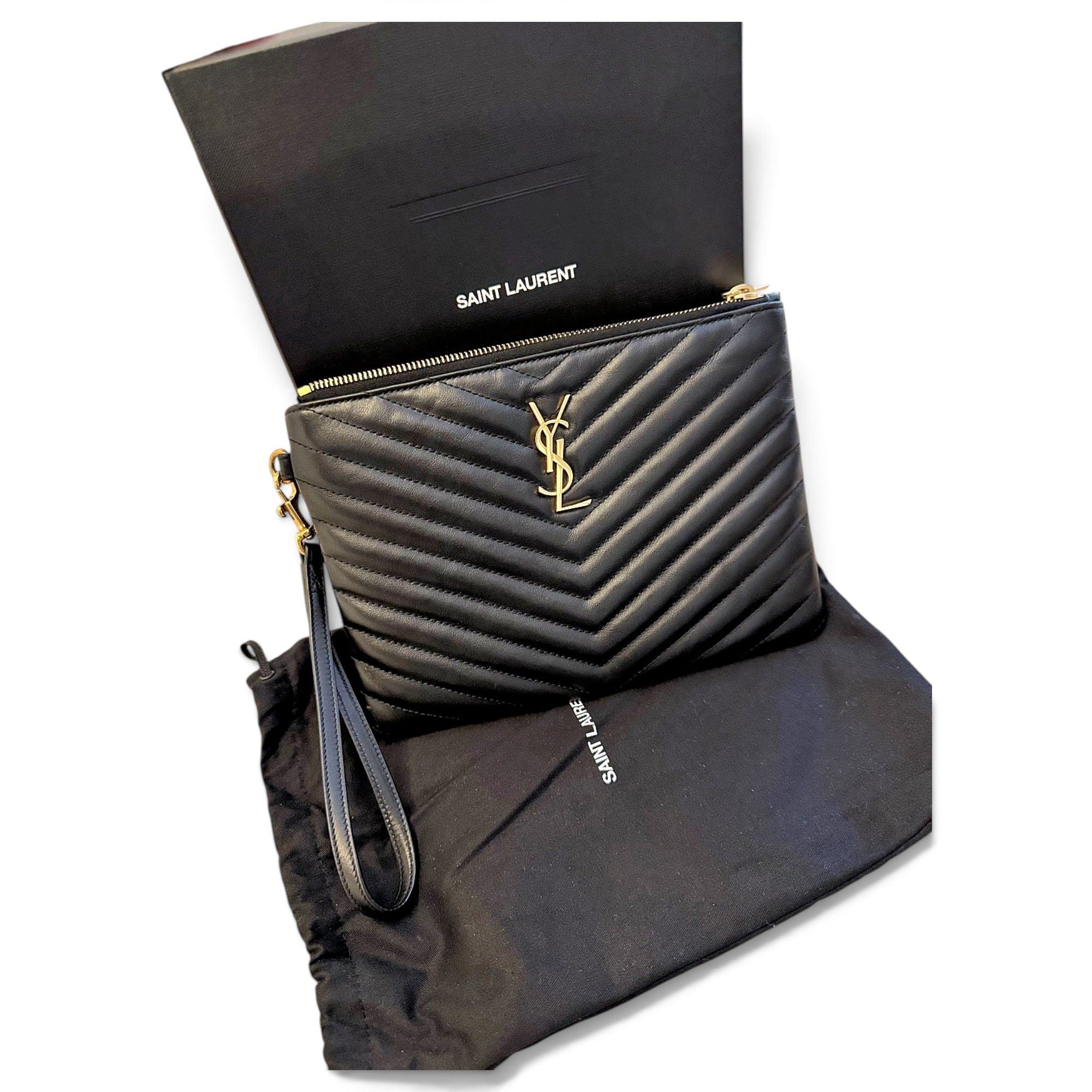 Saint Laurent Uptown leather clutch bag