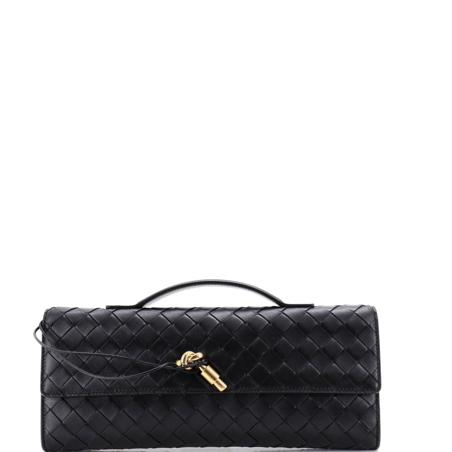 Andiamo Top Handle Clutch Intrecciato Nappa Long