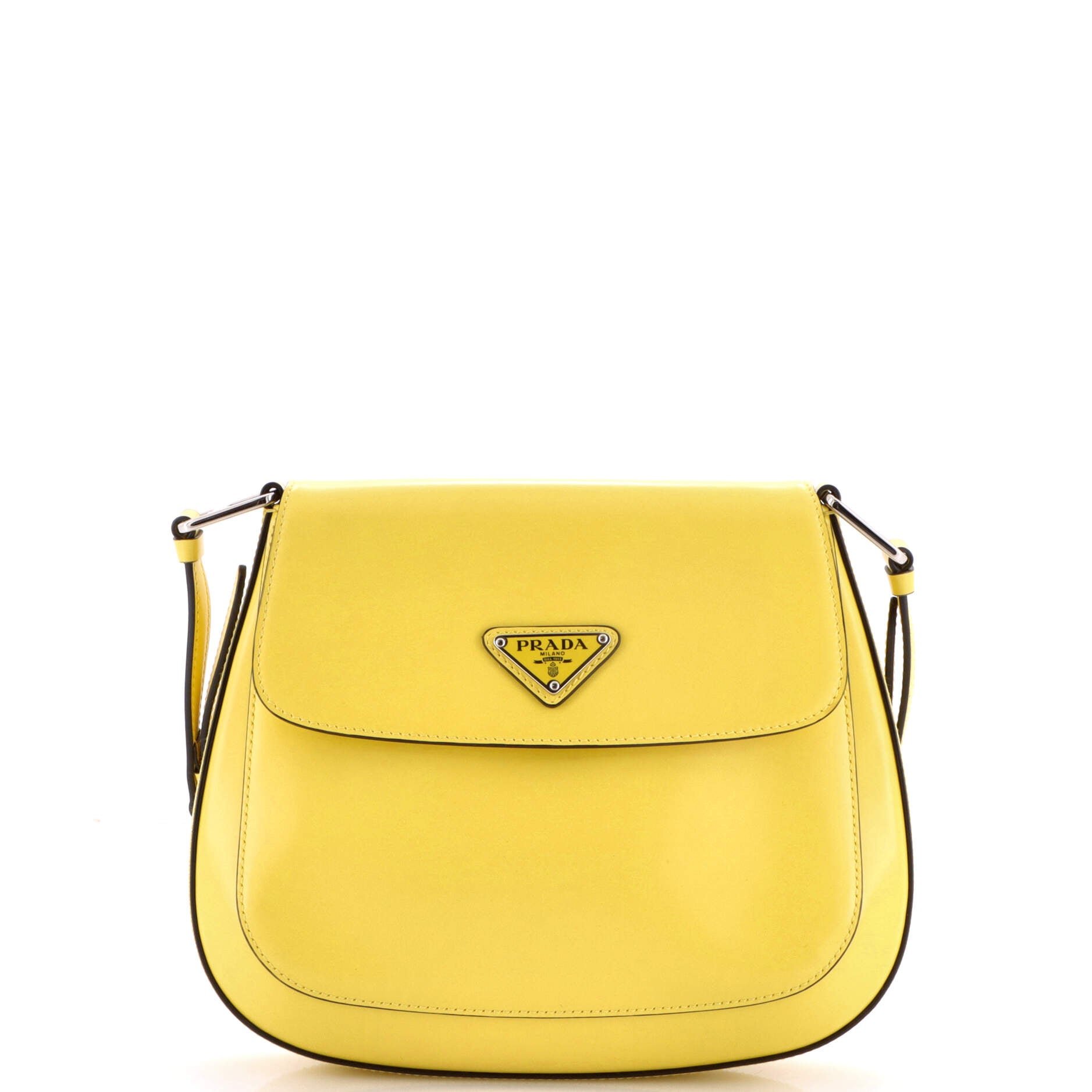 Prada Cleo Flap Shoulder Bag Spazzolato Leather Small