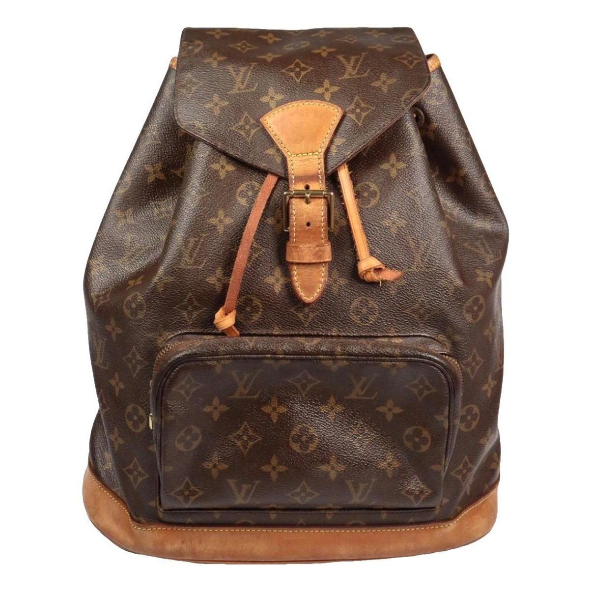 Montsouris Vintage leather backpack