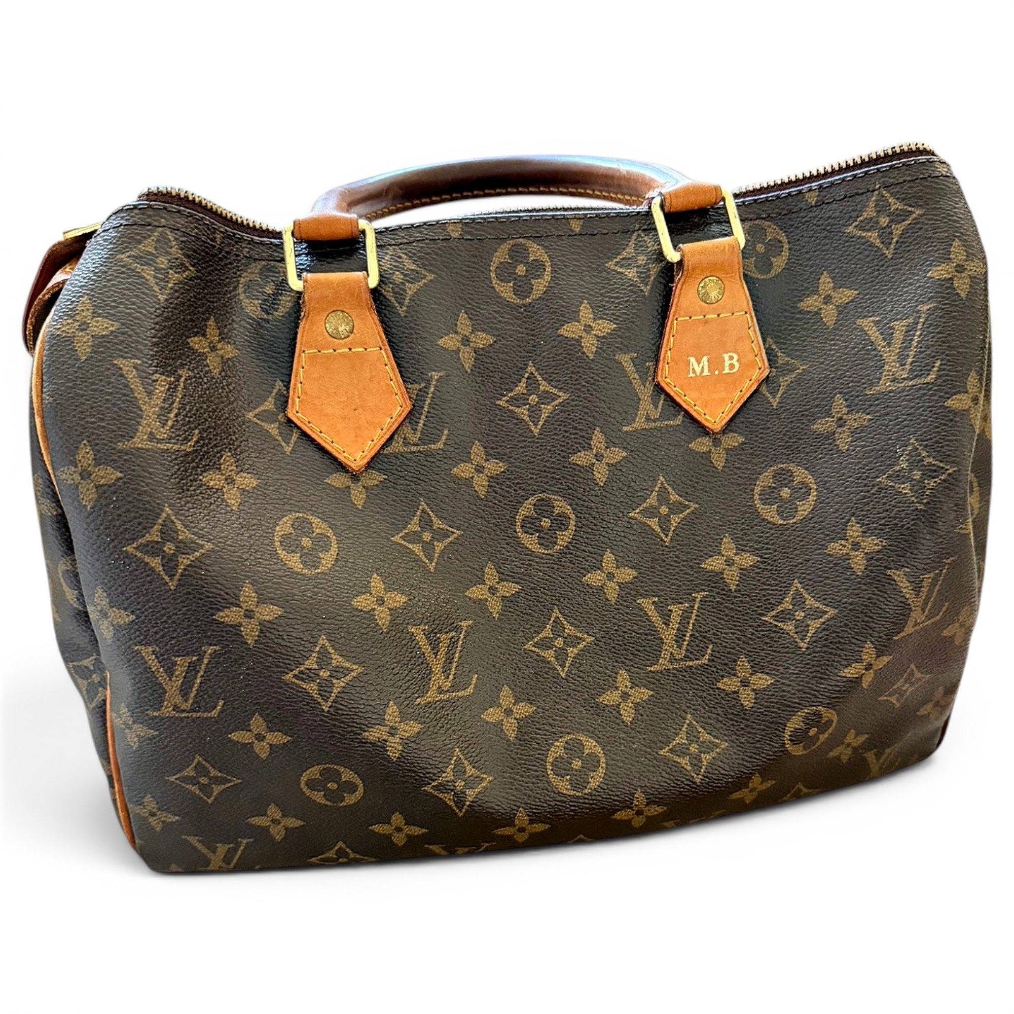 Speedy leather handbag