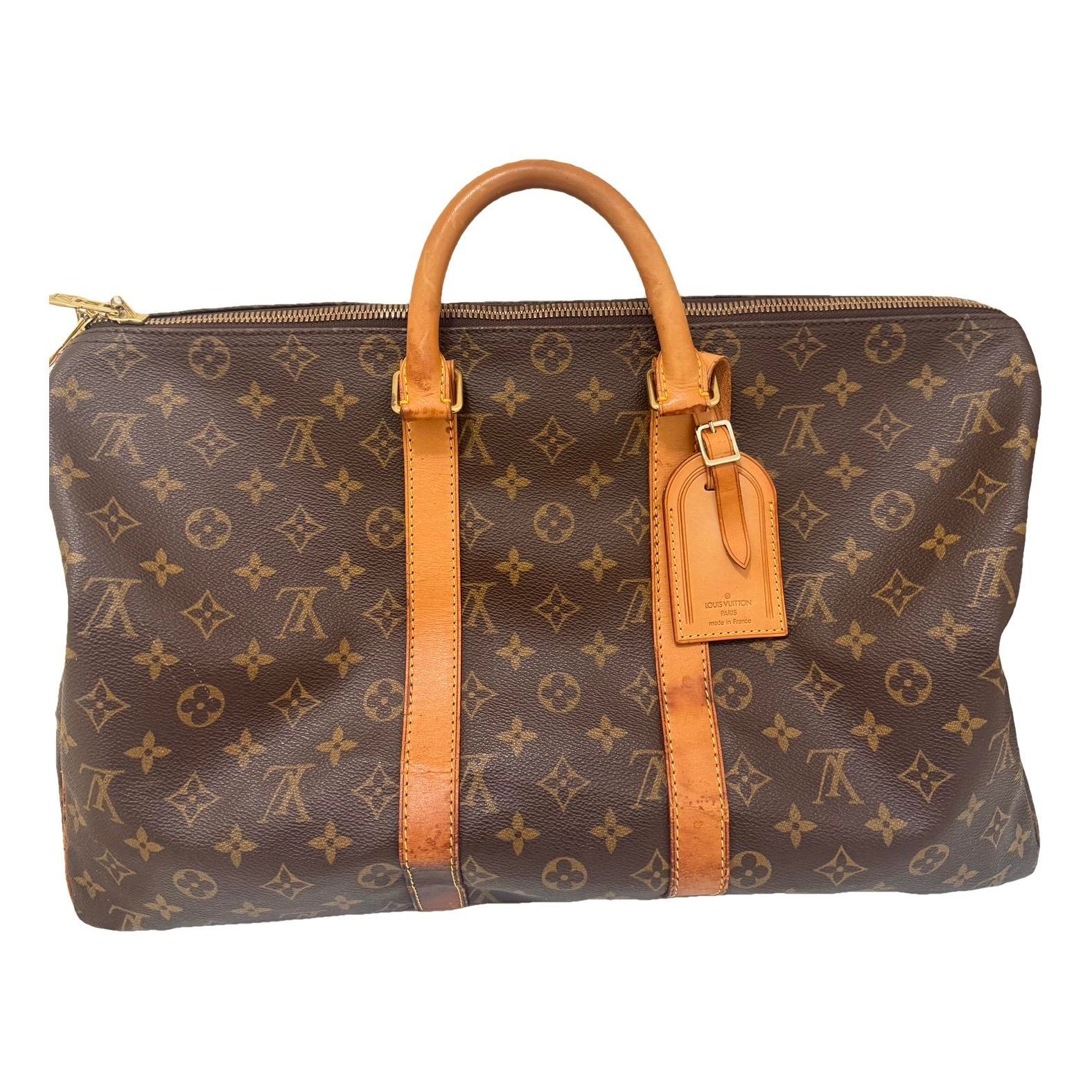 Keepall leather travel bag