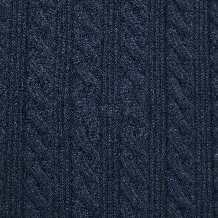 Marine Cashmere "Torsades Et H Fantome" Polo Sweater