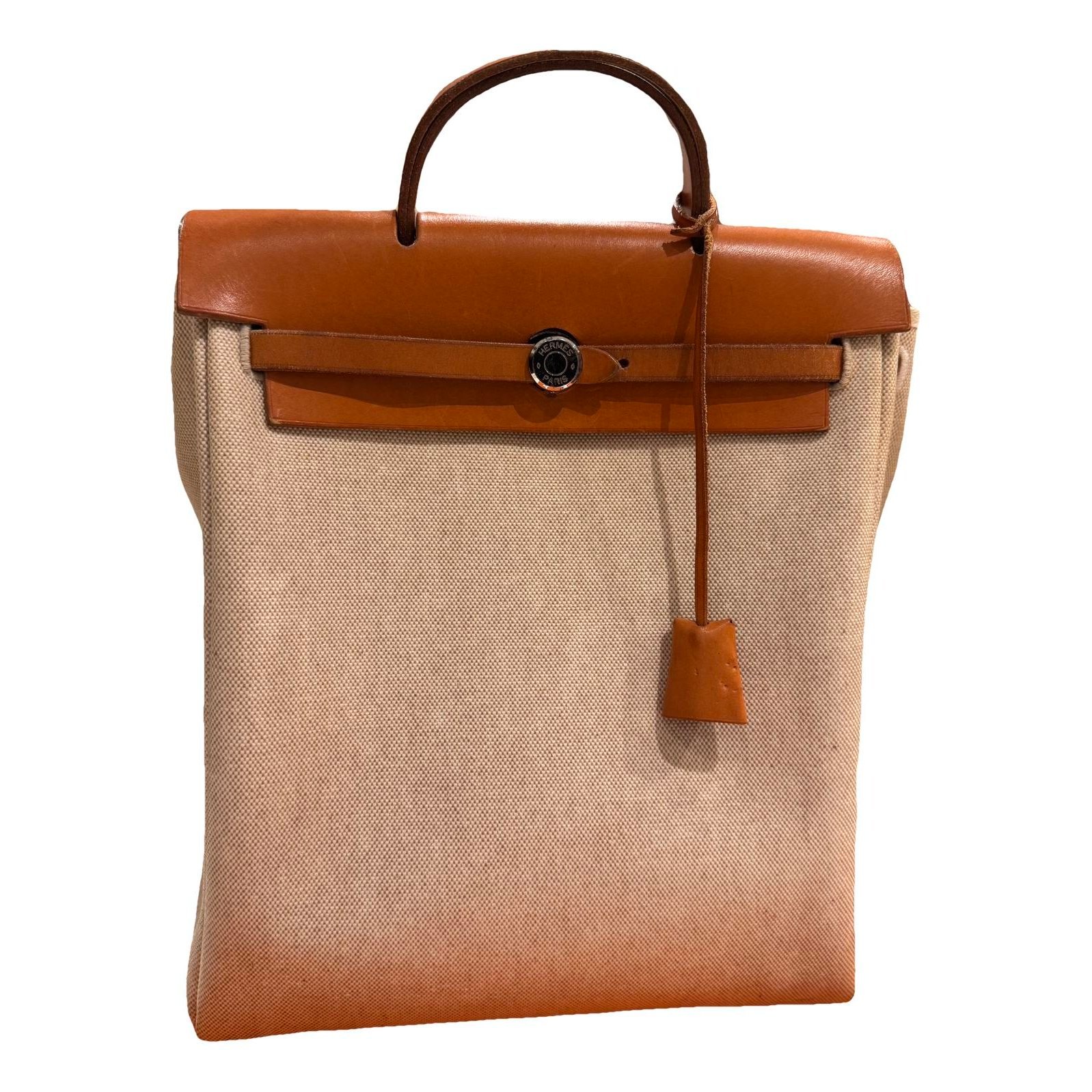 Hermes Herbag Handbag Beige 1998