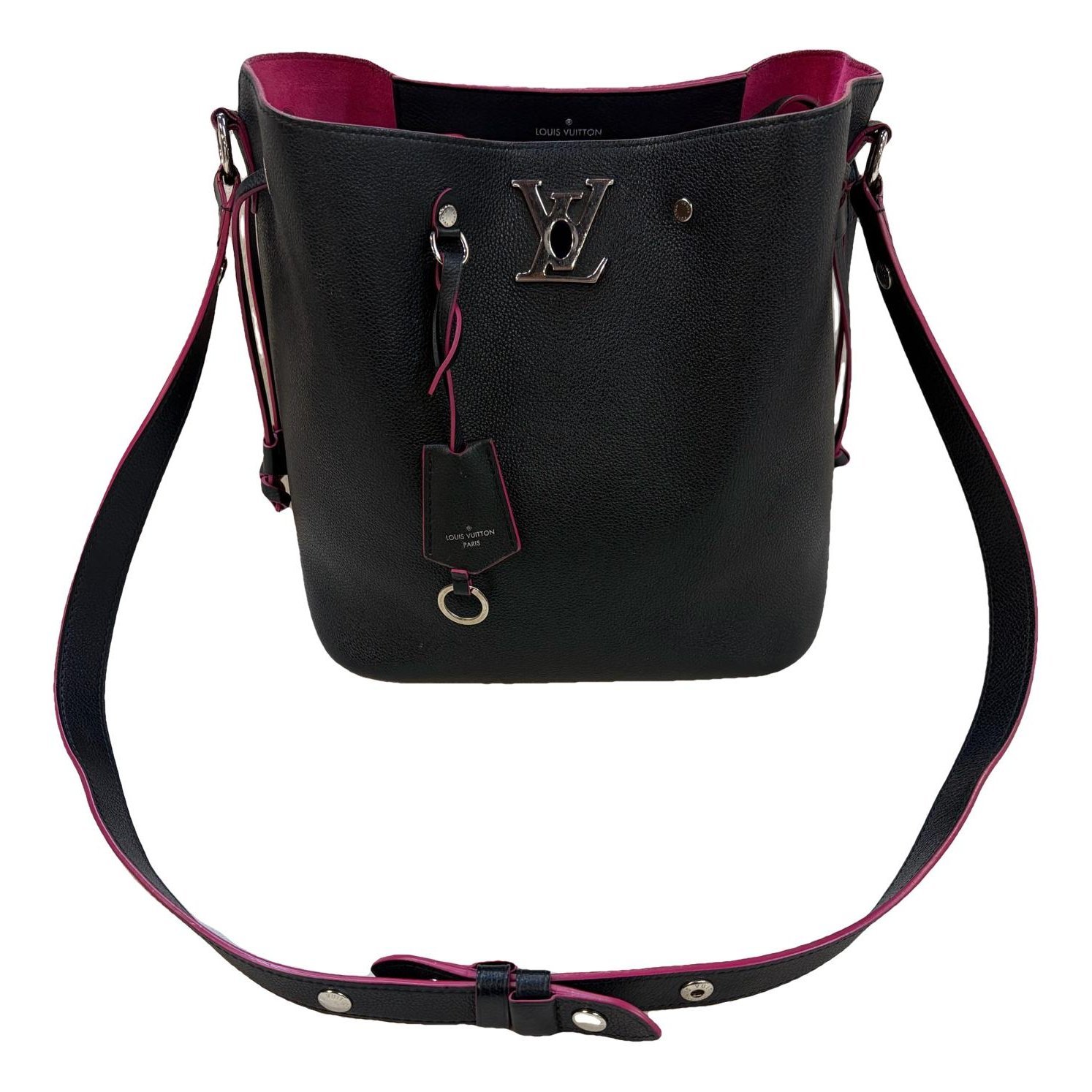 Lockme Bucket leather handbag
