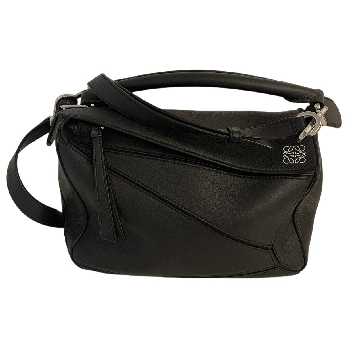 Puzzle leather handbag