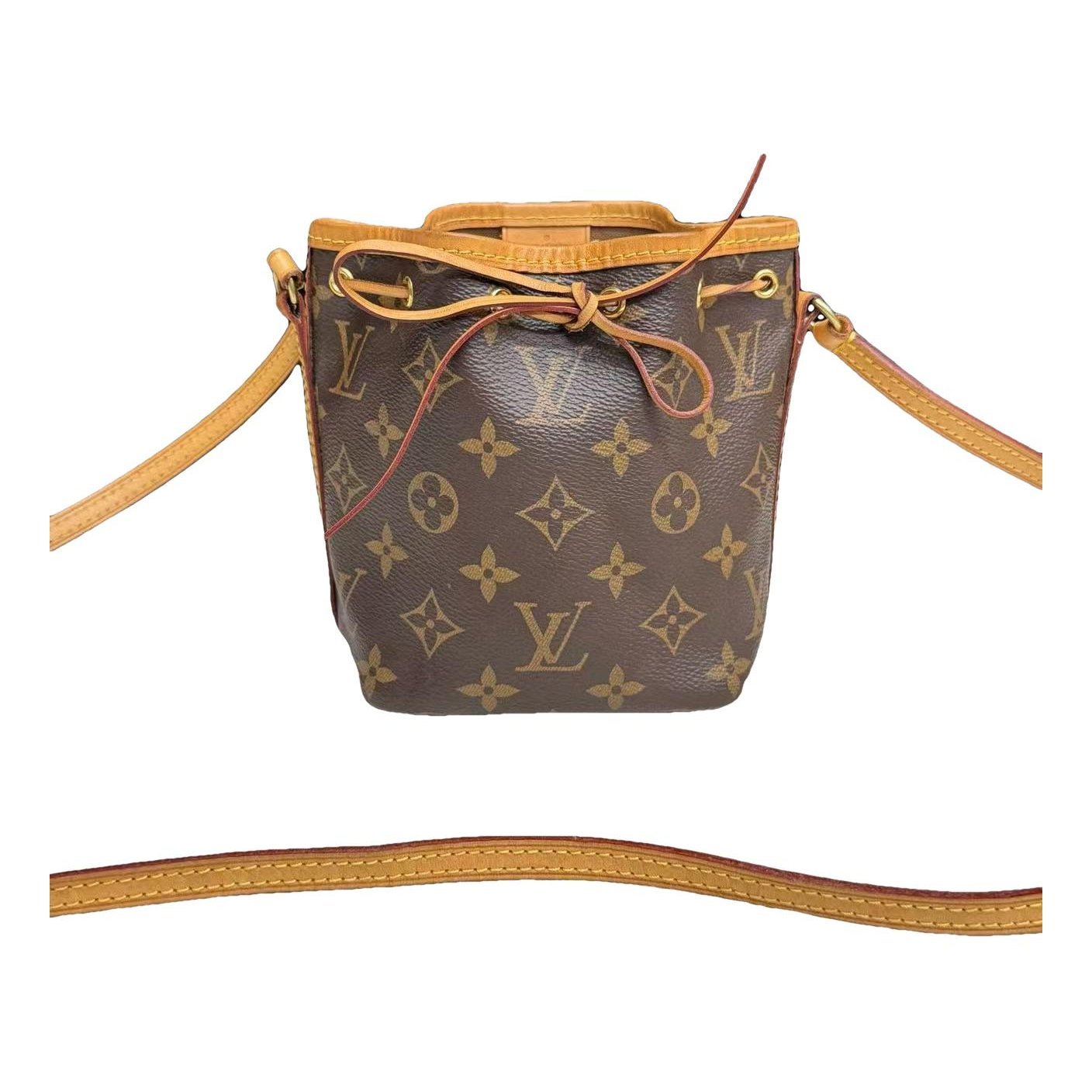 Nano Noé leather crossbody bag