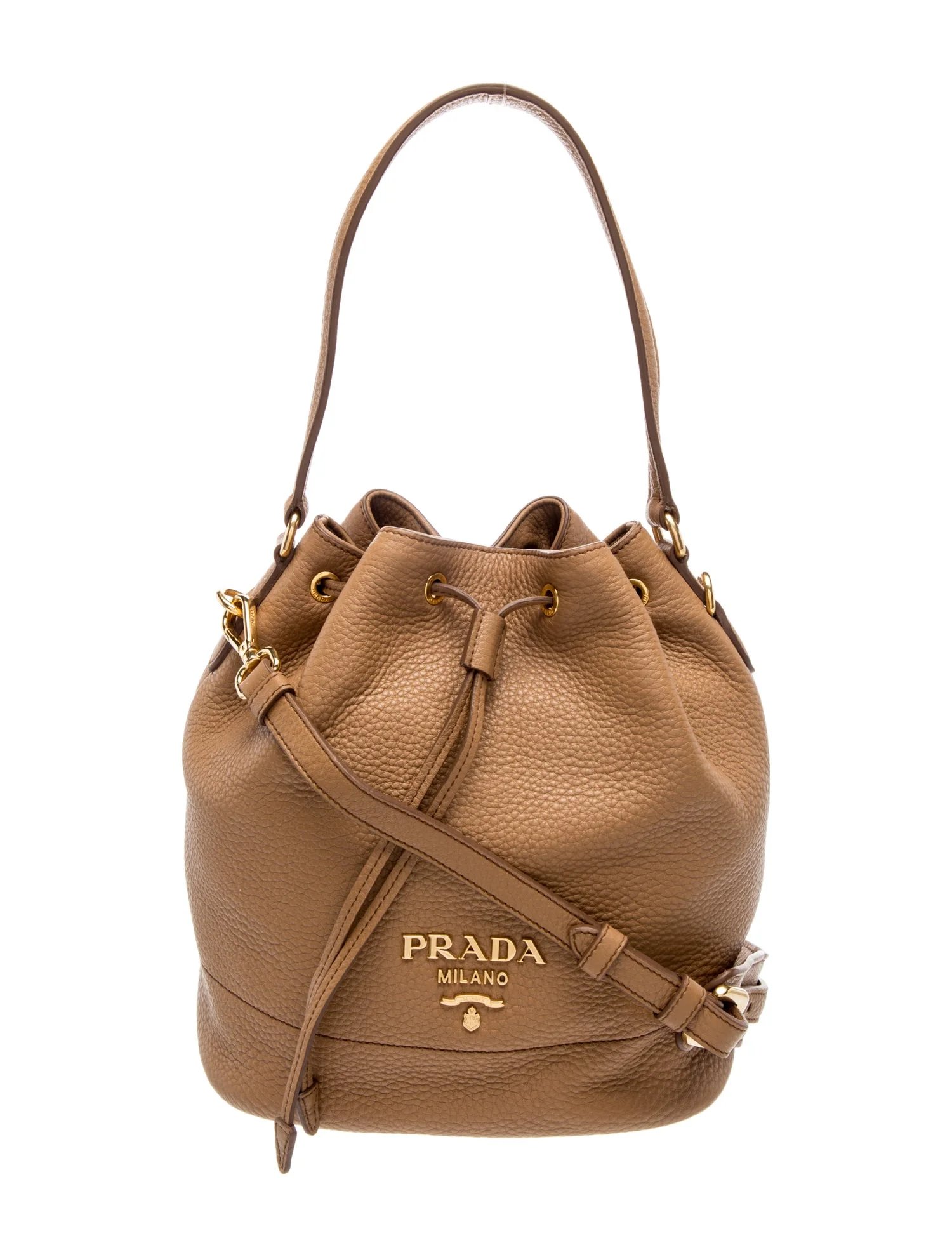 Vitello Daino Leather Bucket Bag