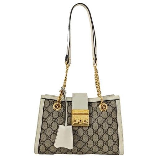 Padlock leather handbag