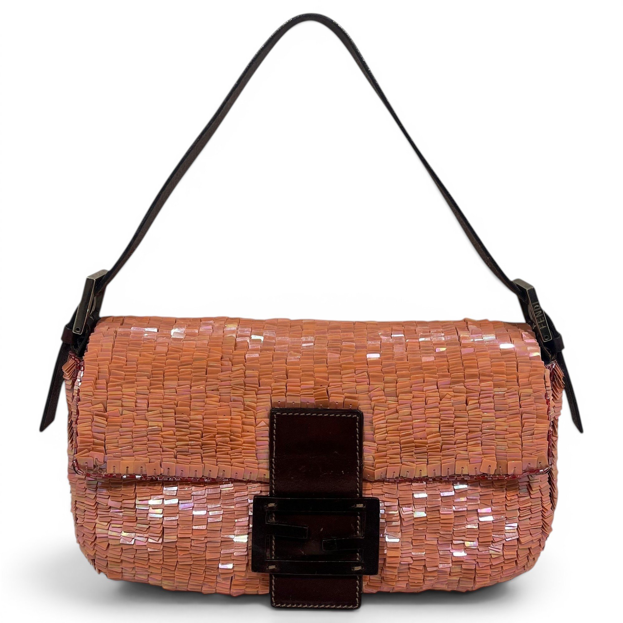 Baguette glitter handbag