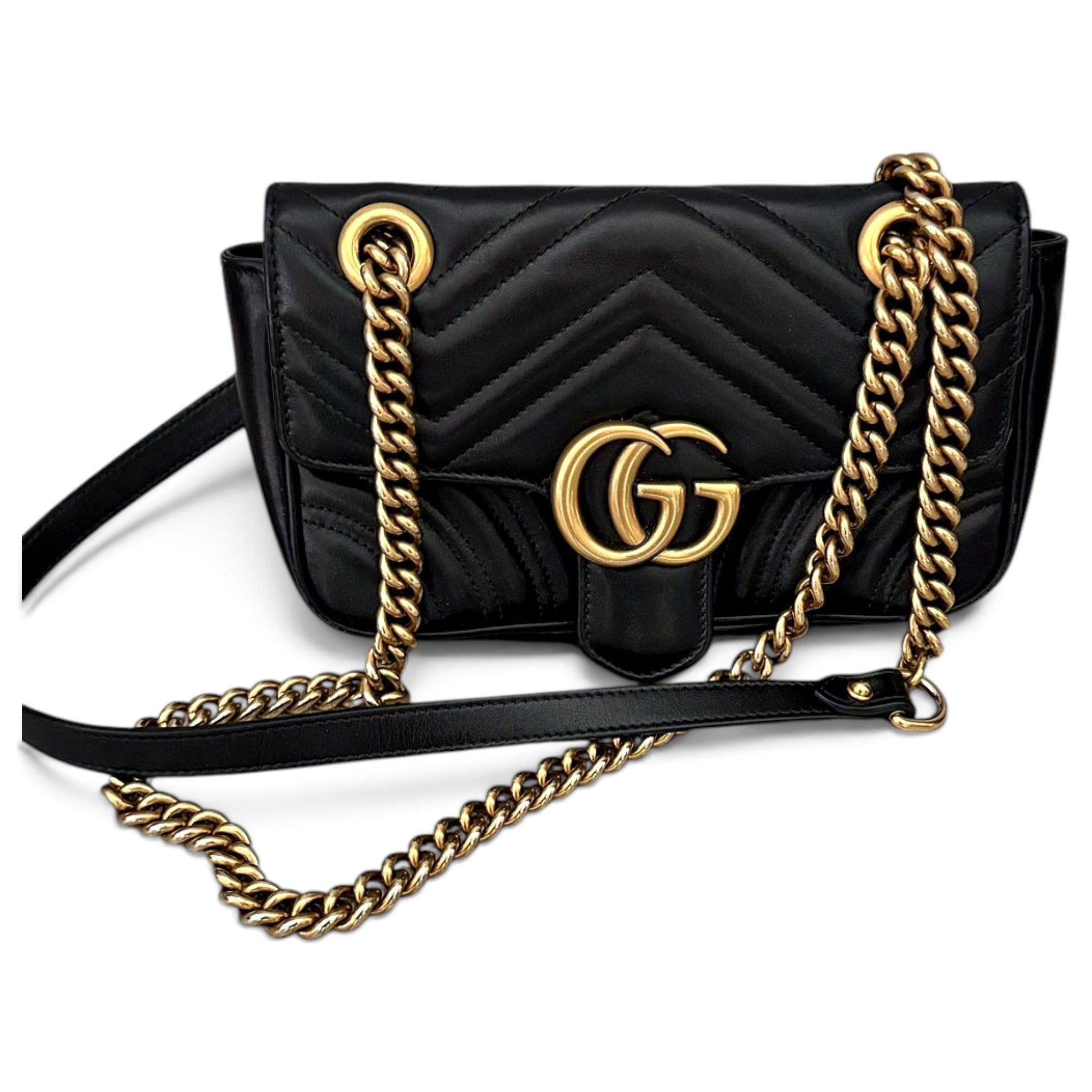 GG Marmont Flap leather crossbody bag