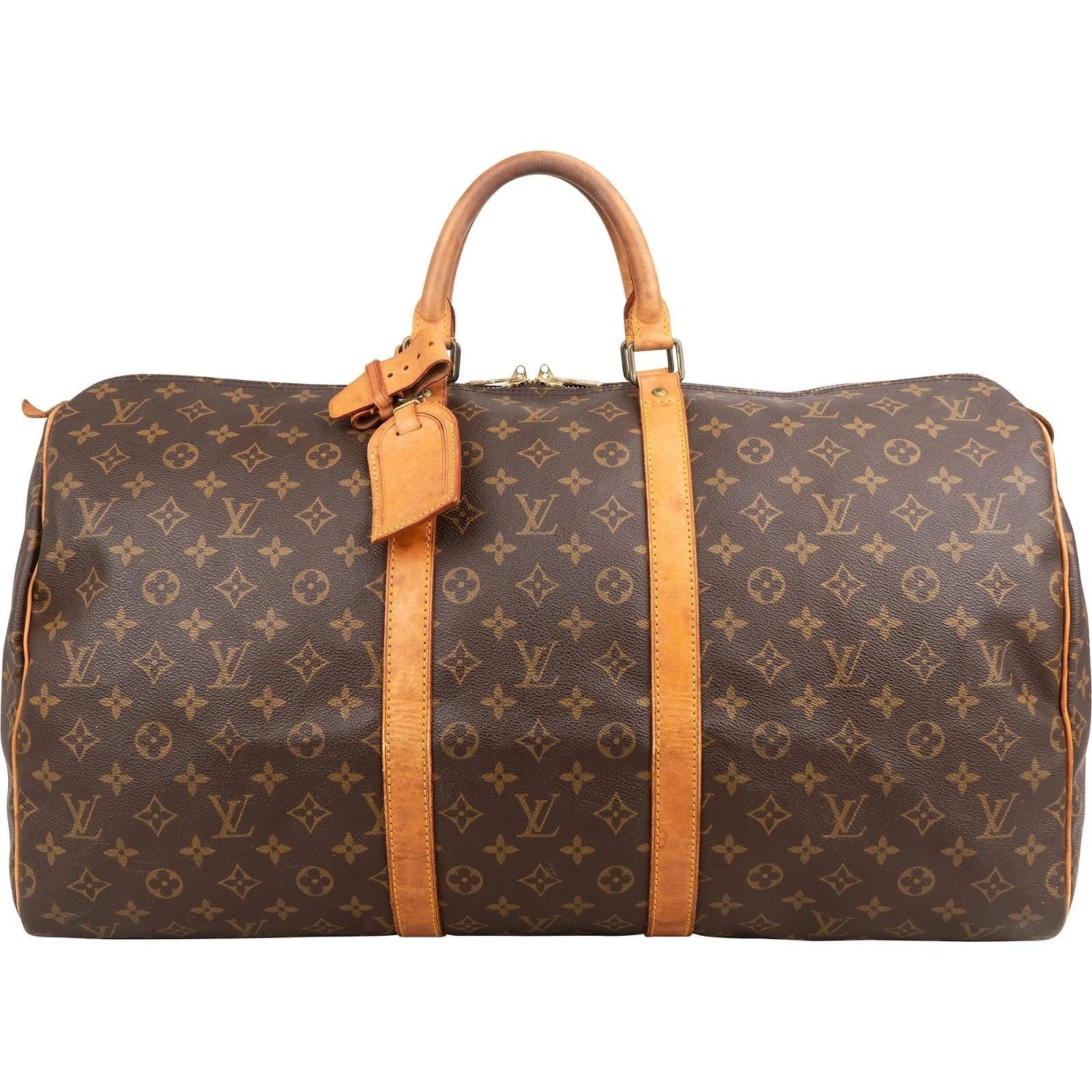 Keepall leather travel bag