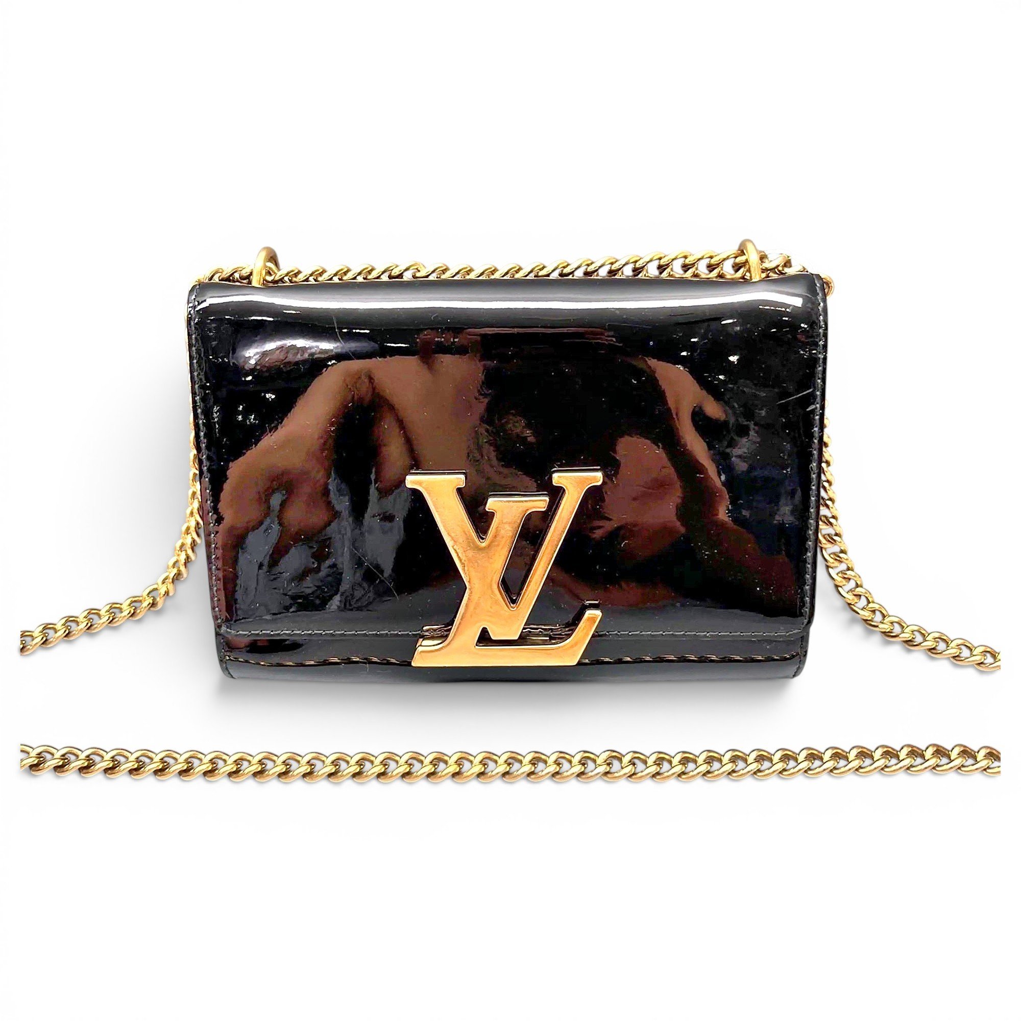 Louise patent leather handbag