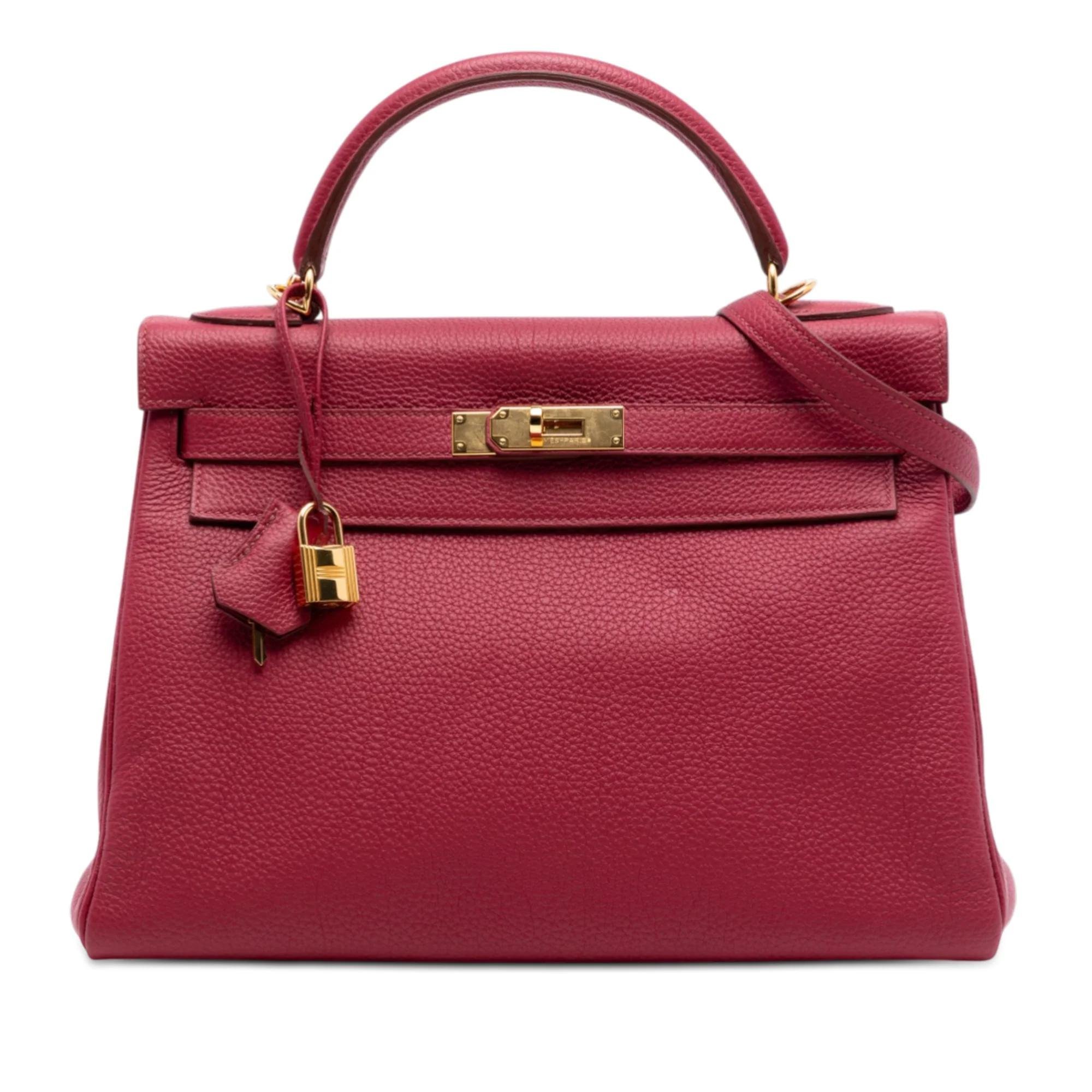 Hermes Kelly 32 Handbag Rubis Togo Leather 2015
