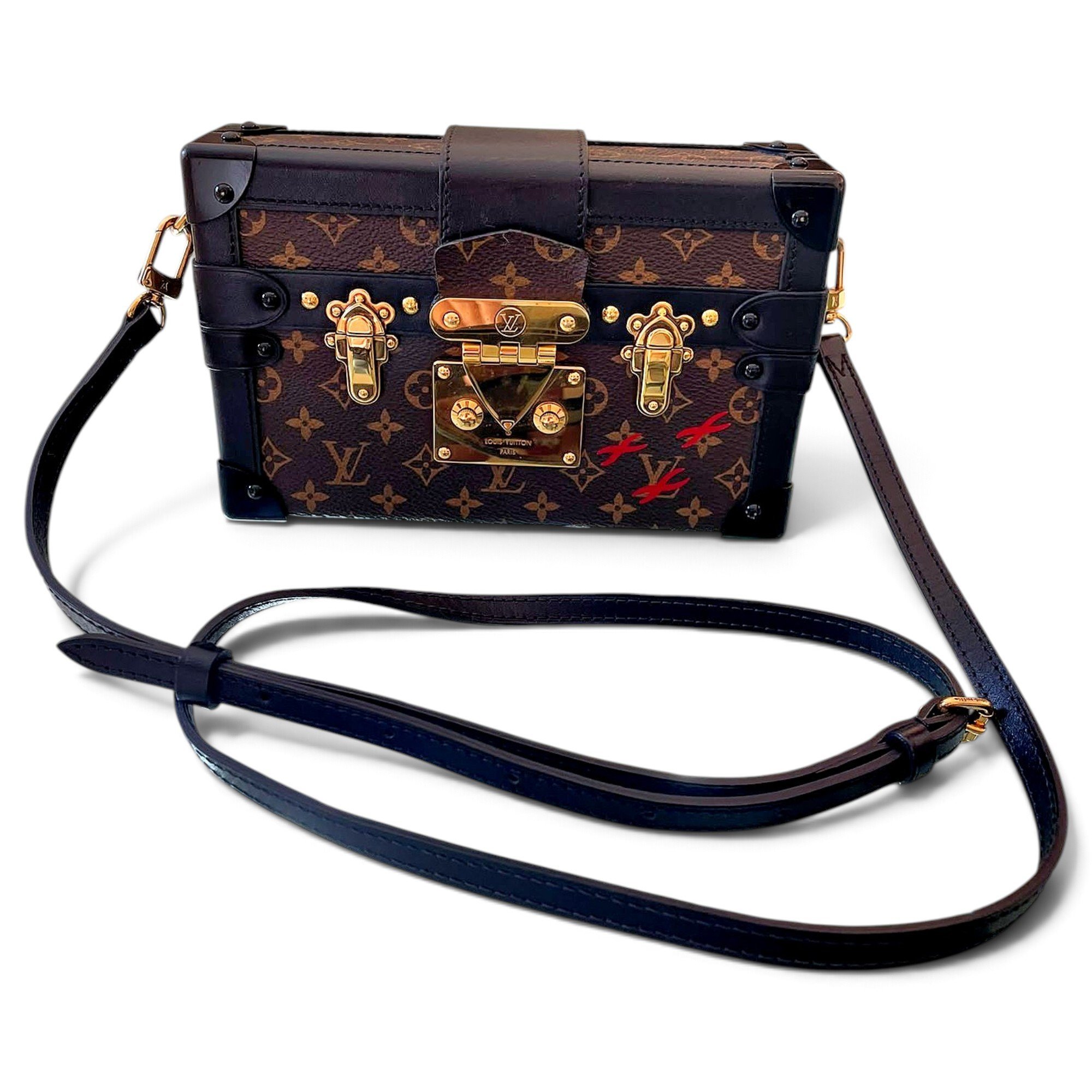 Petite Malle leather handbag