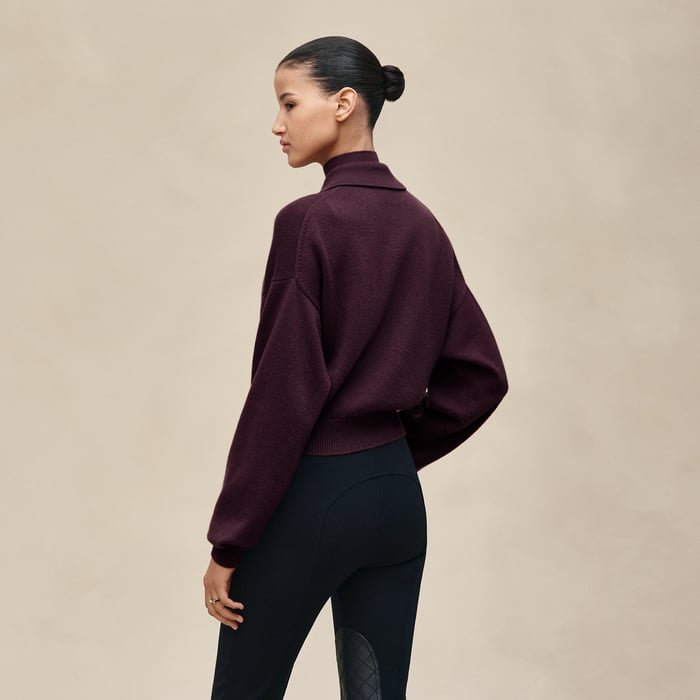 Rouge Bordeaux High Collar Sweater