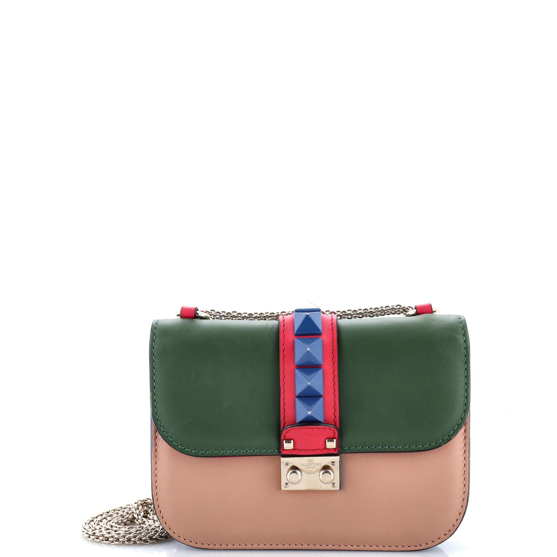 Valentino Garavani Glam Lock Shoulder Bag Leather Small