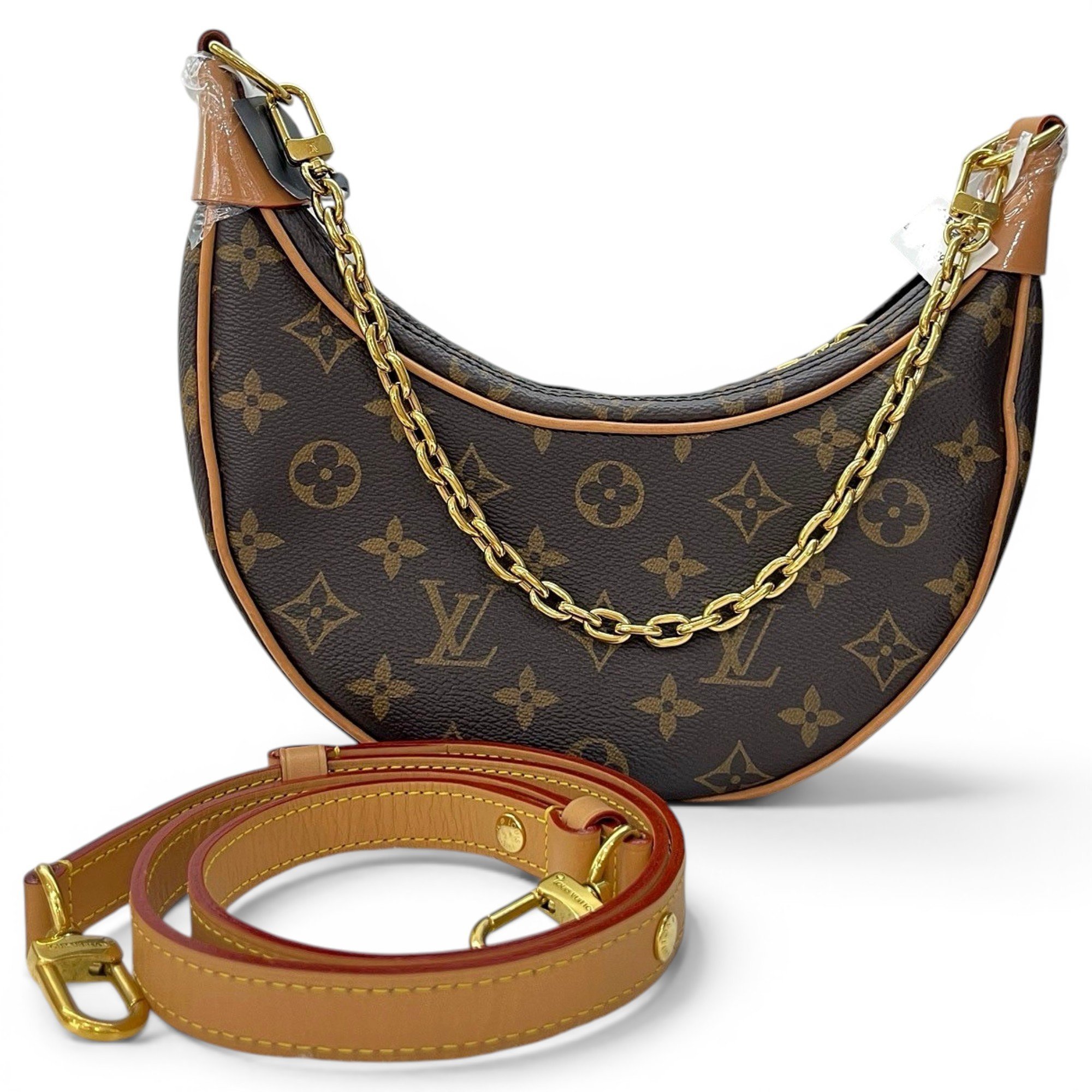 Loop leather handbag