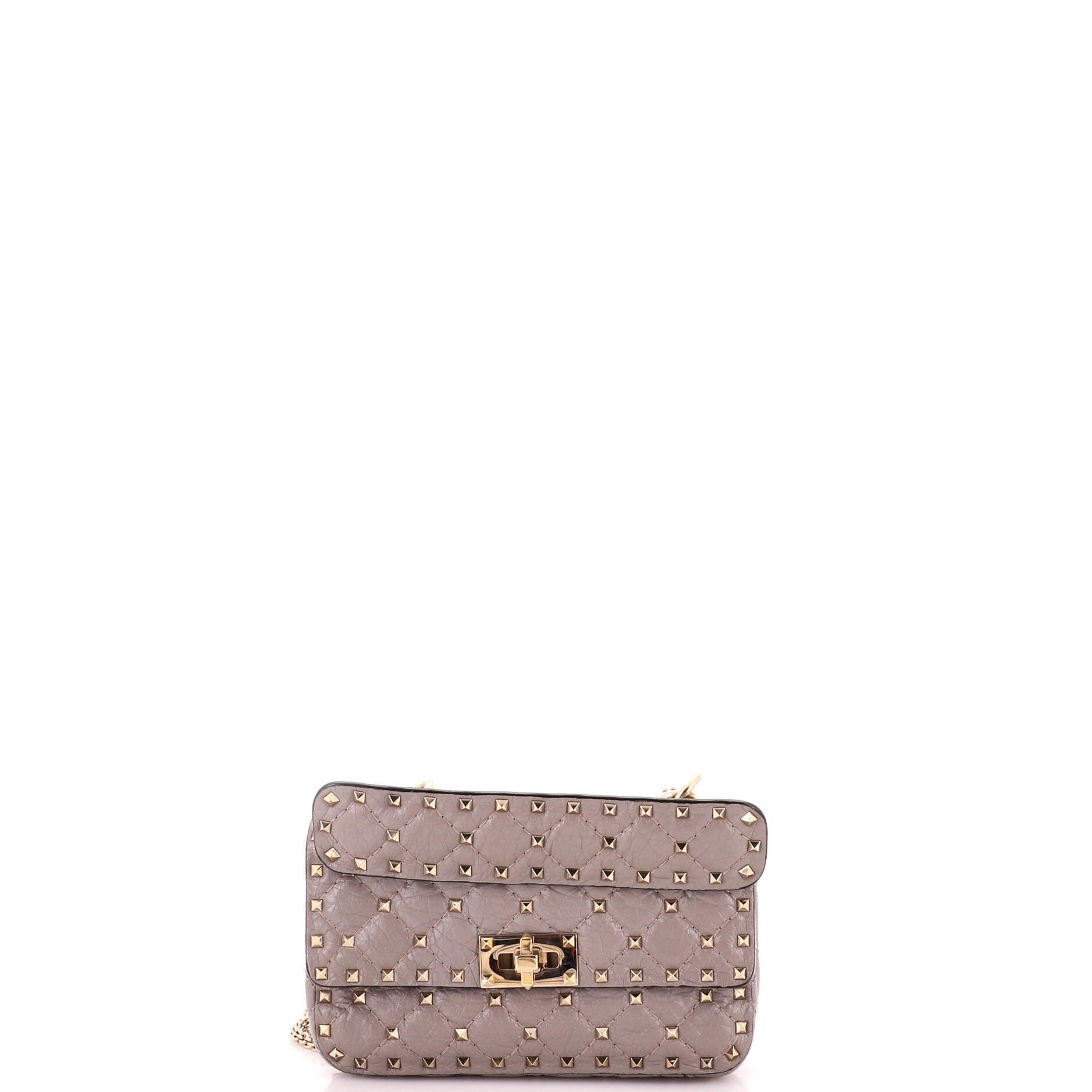 Rockstud Spike Flap Bag Quilted Leather Small