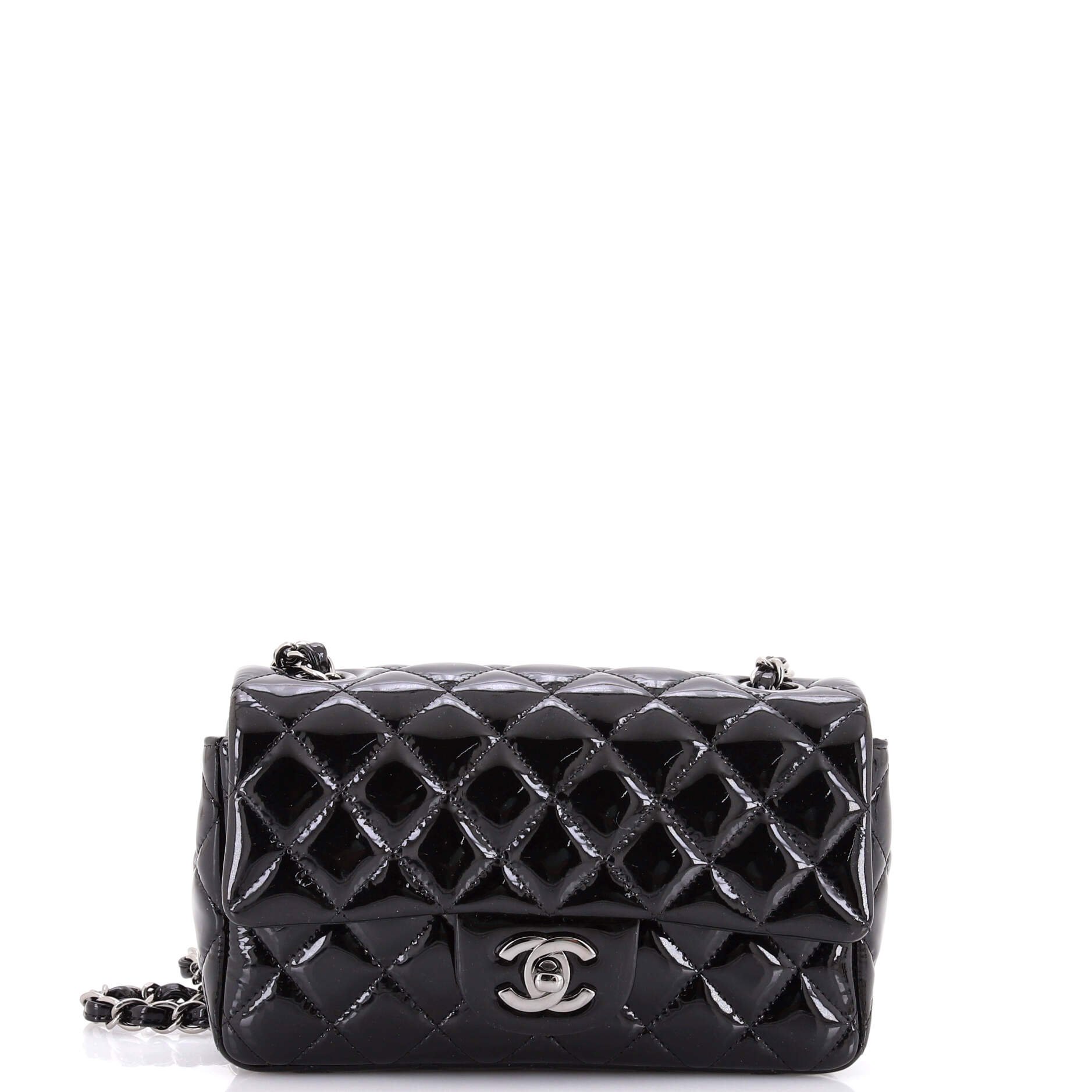 Classic Single Flap Bag Quilted Patent Mini