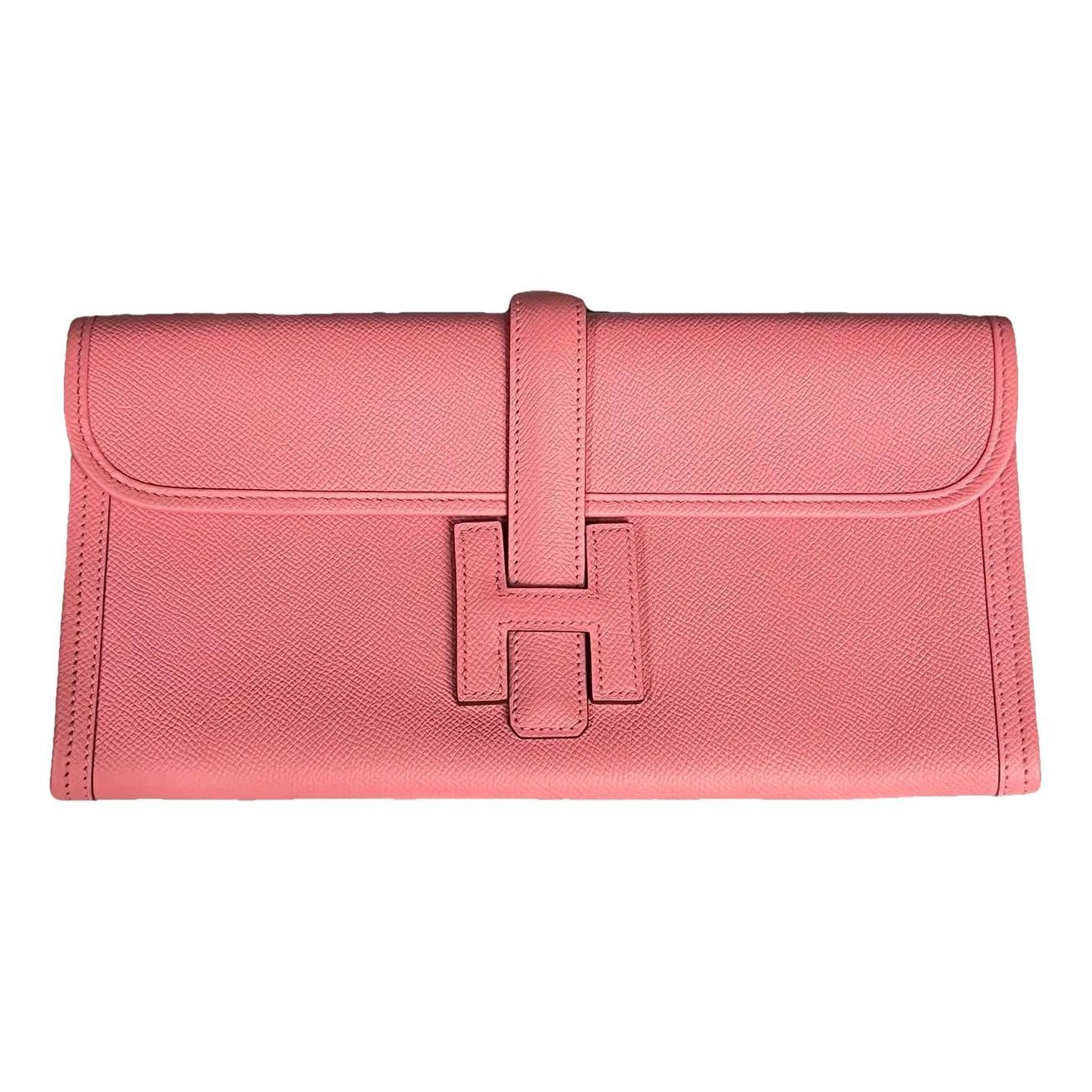 Jige leather clutch bag