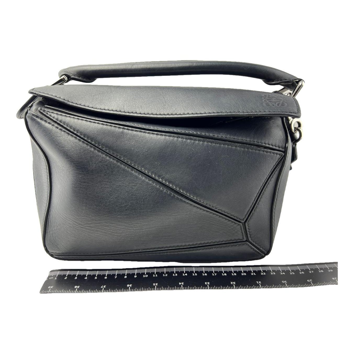 Puzzle leather handbag