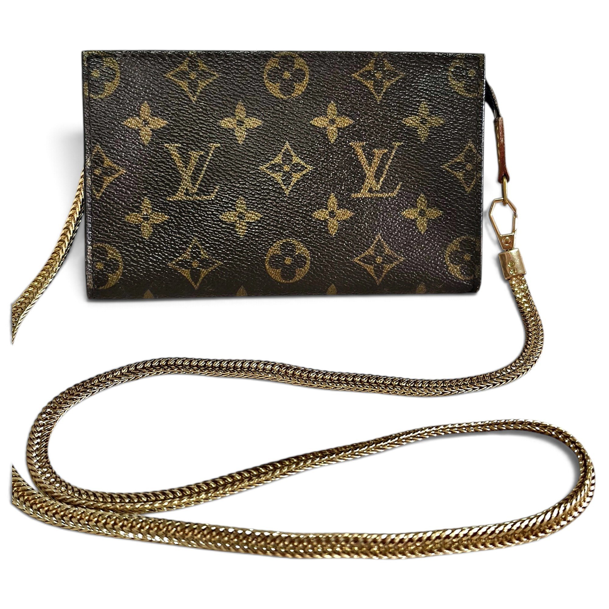Leather clutch bag