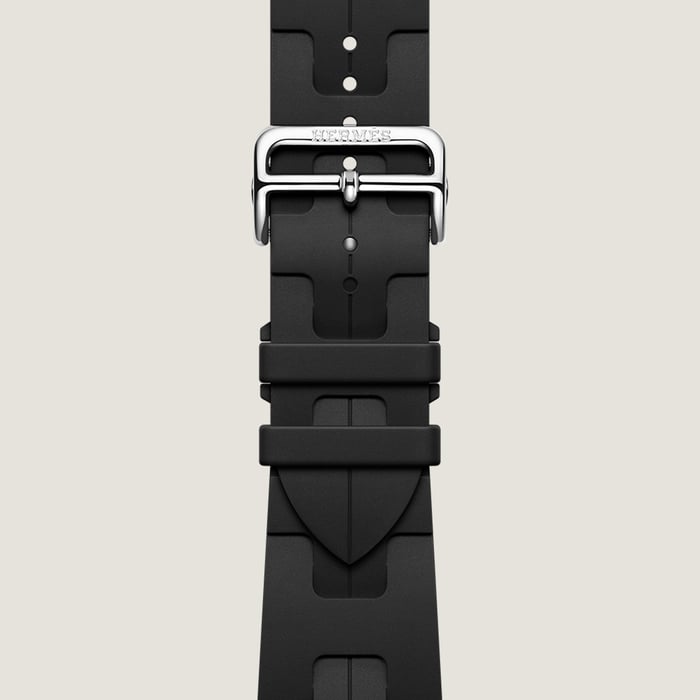 Noir Band Apple Watch Hermès Single Tour 46 MM Deployment Buckle Kilim