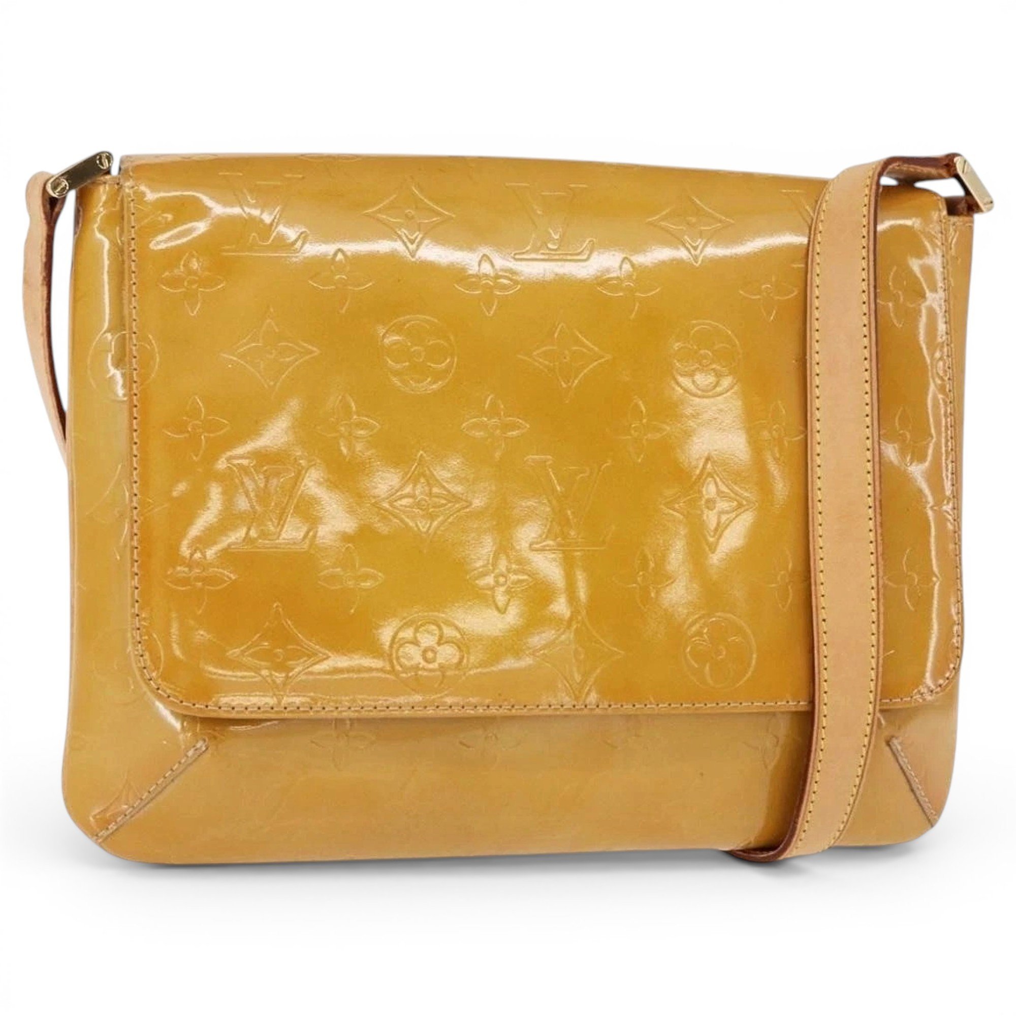 Patent leather handbag