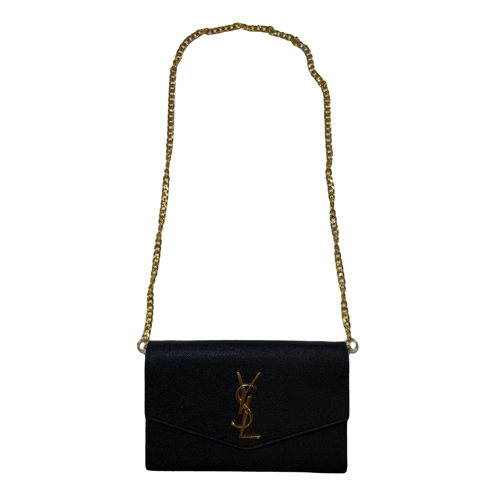 Leather clutch bag