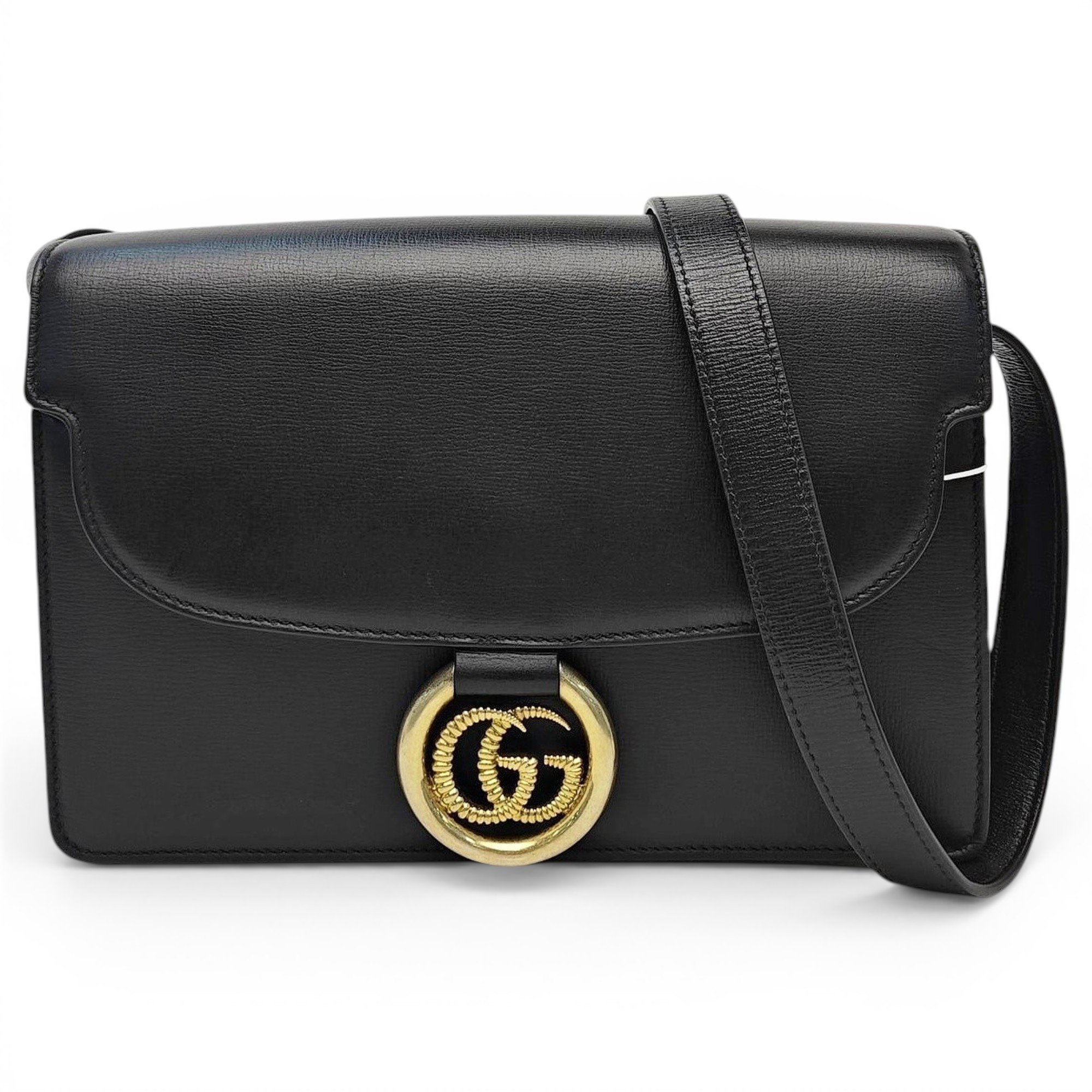 GG Ring leather handbag