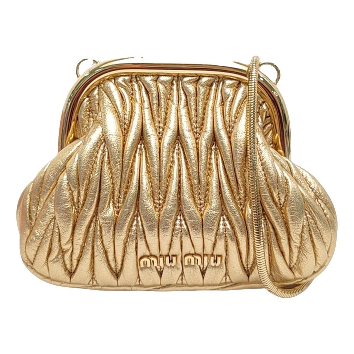 Miu Belle leather crossbody bag