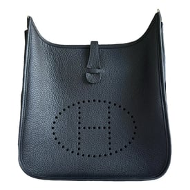Hermes Evelyne Handbag Black Clemence Leather