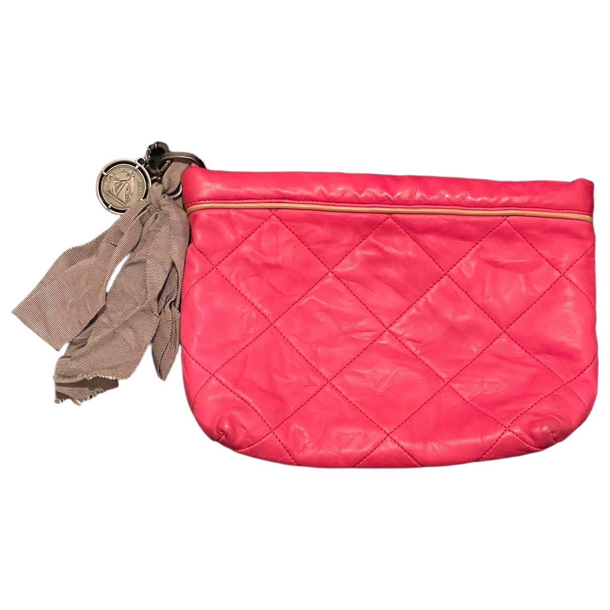 Leather clutch bag