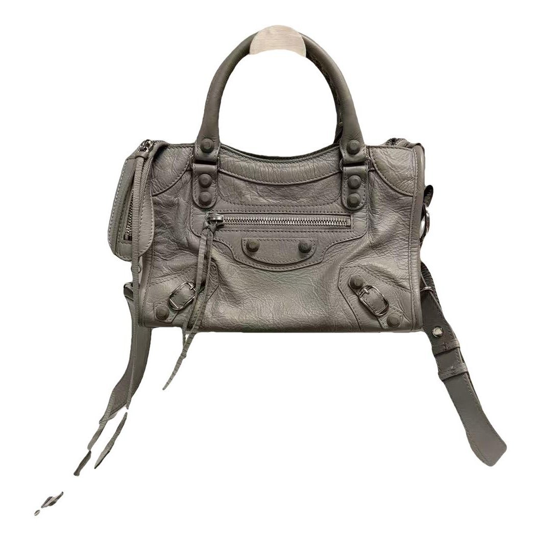 City leather handbag