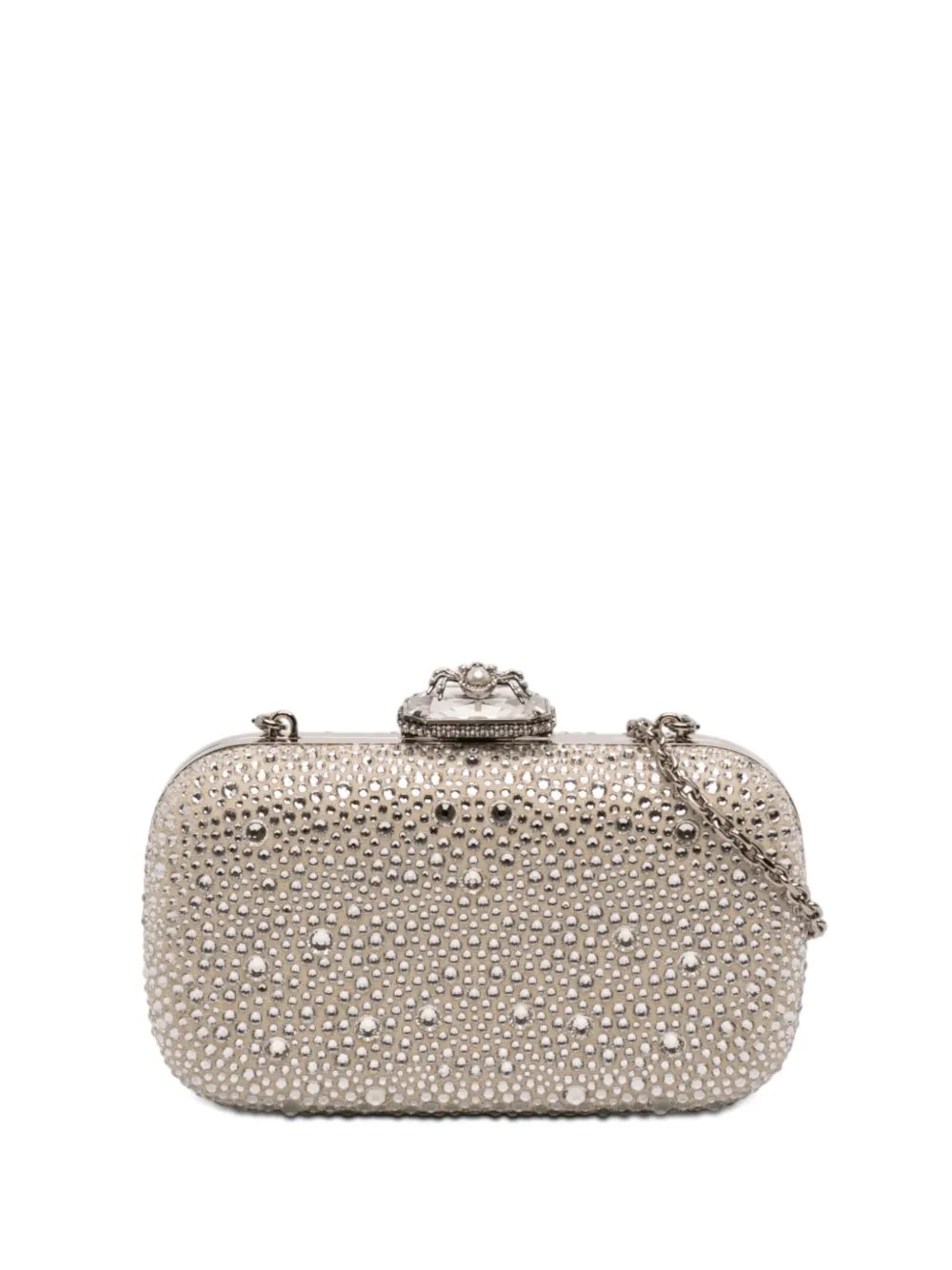 Alexander McQueen 2010-2026 Crystal Embellished Satin Spider clutch bag