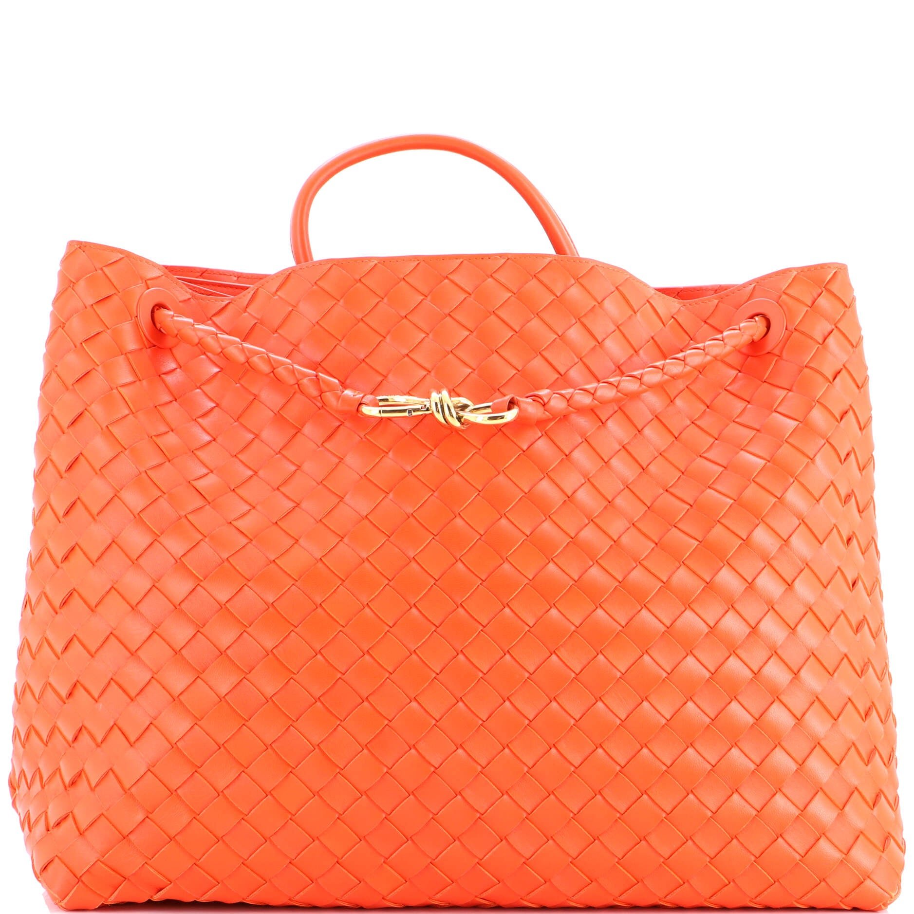 Bottega Veneta Andiamo Top Handle Bag Intrecciato Nappa Large