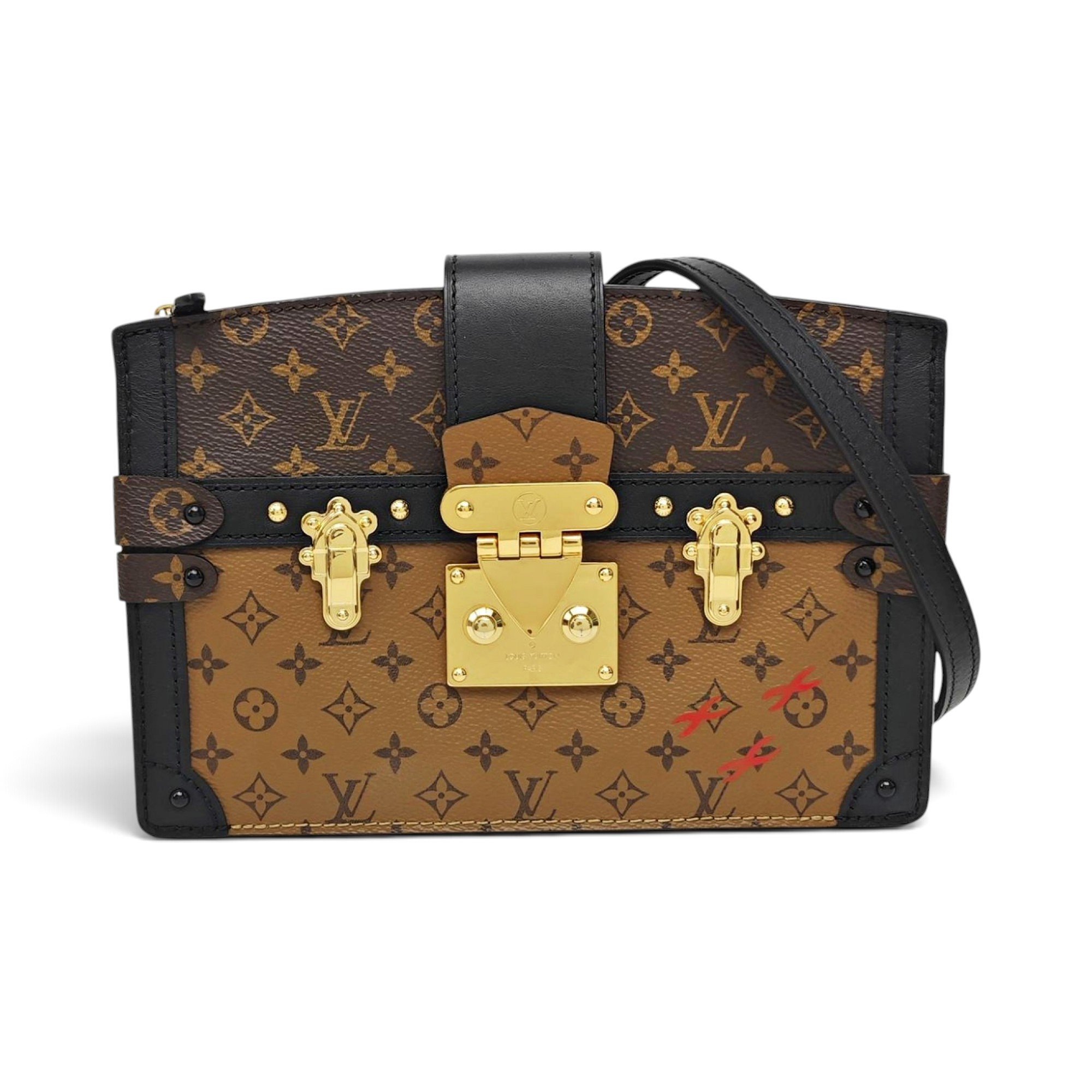 Petite Malle leather handbag
