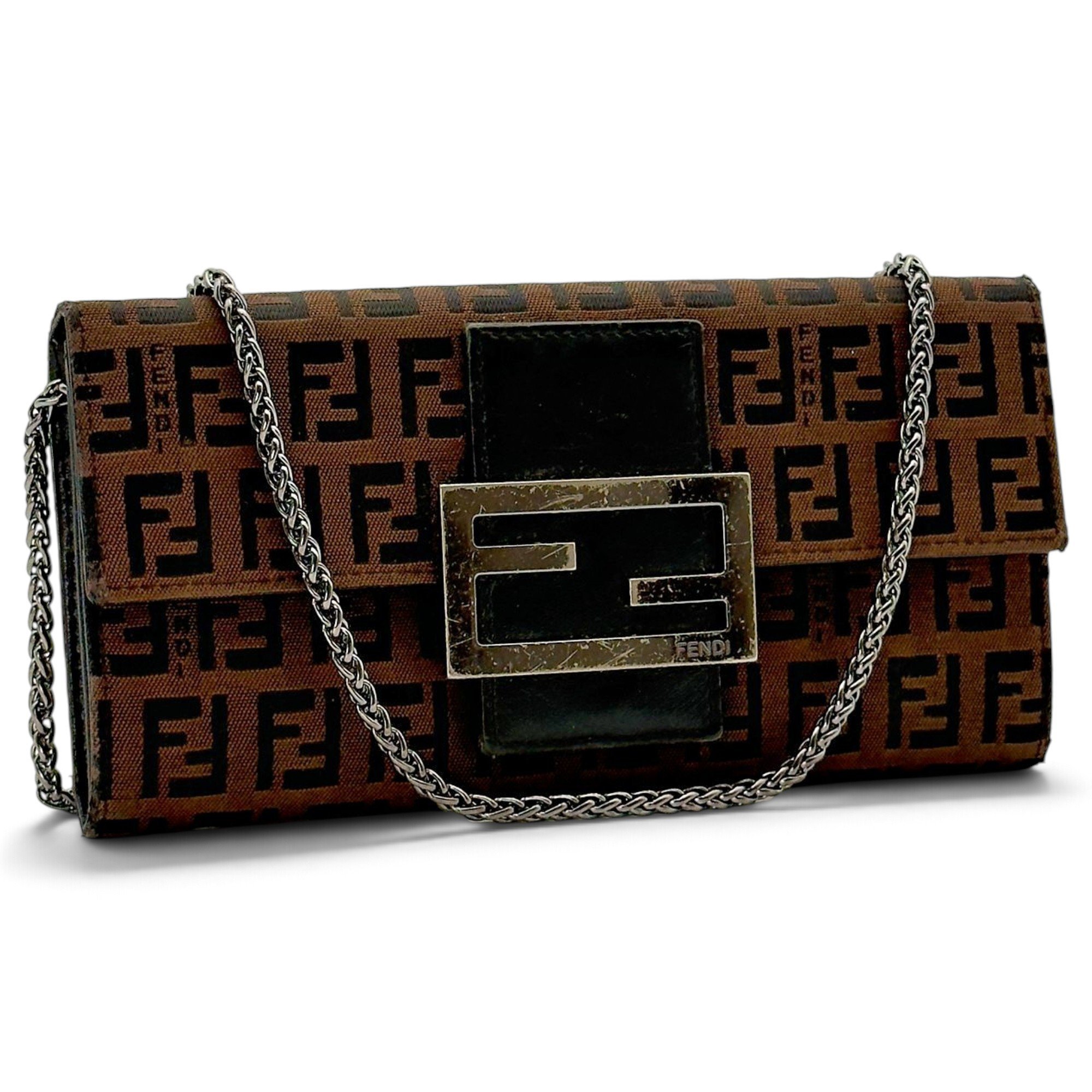 Fendi Baguette leather crossbody bag