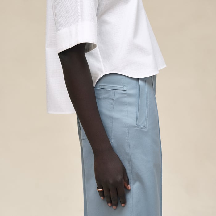 Blanc Quilted Blouse