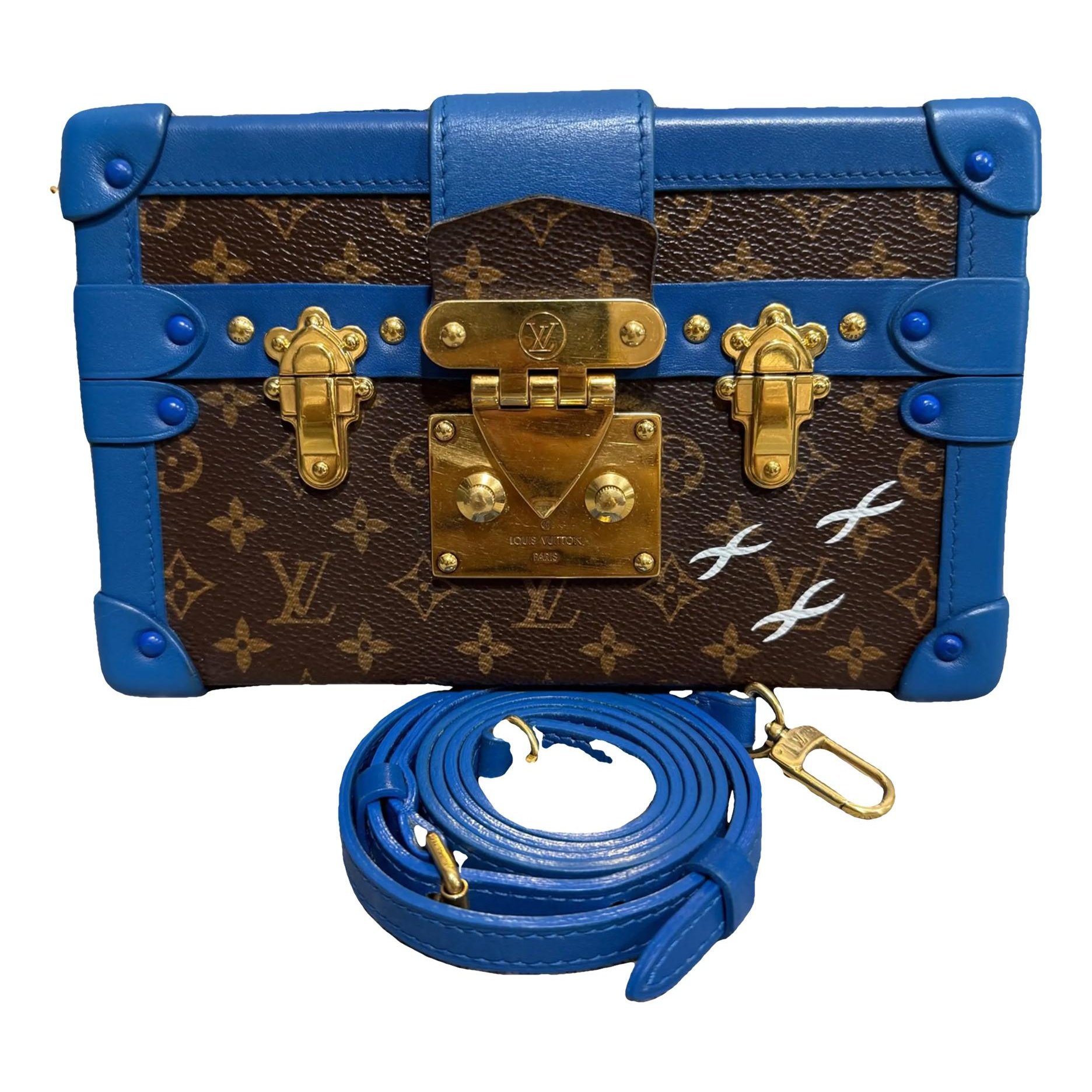 Petite Malle leather crossbody bag