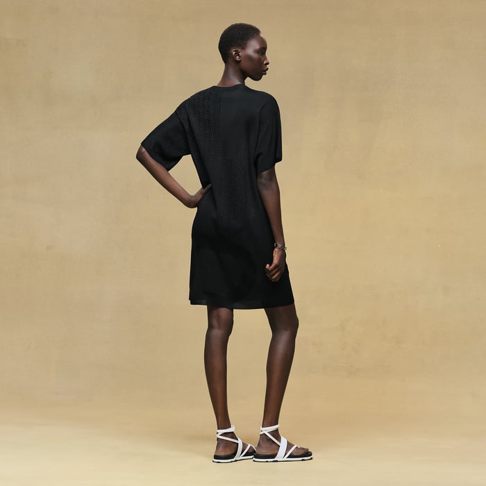 Noir "Chaine d'Ancre" Tunic Dress