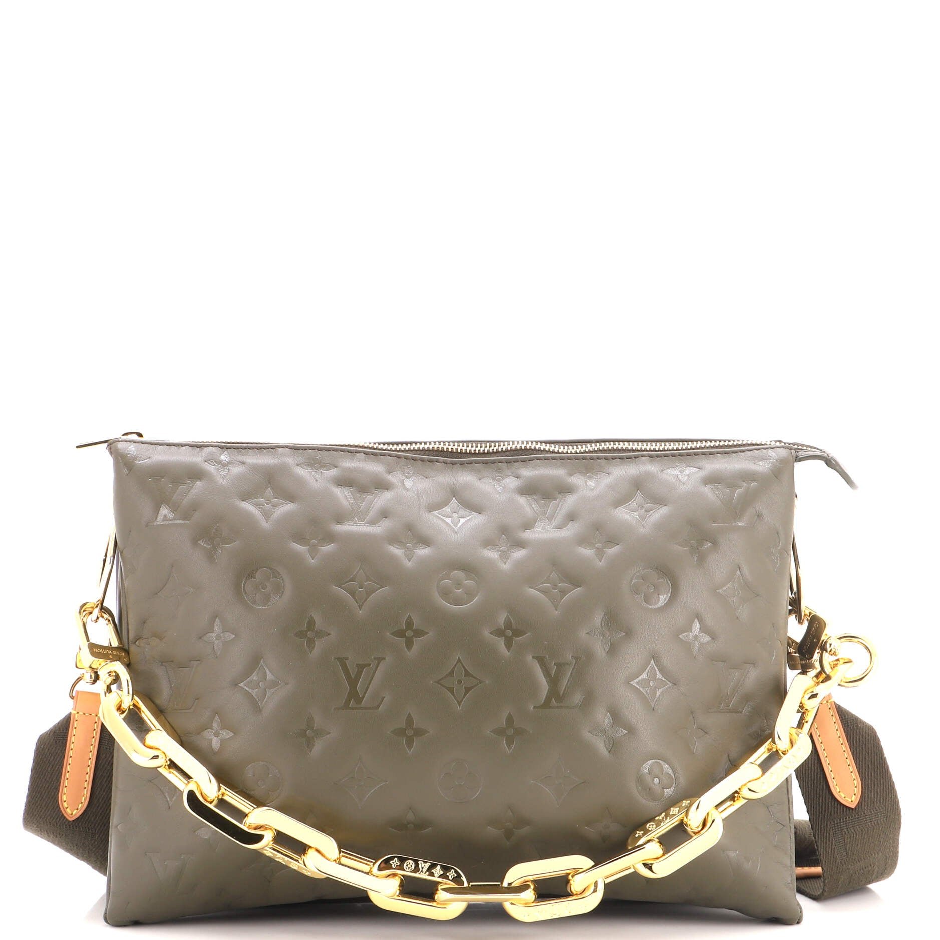 Coussin Bag Monogram Embossed Lambskin MM