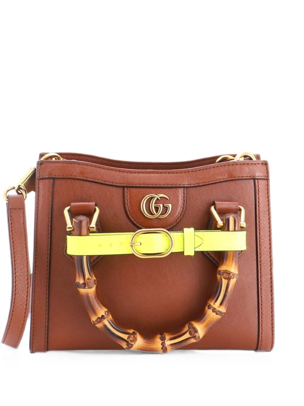 Diana NM Bamboo Handle Tote Leather Mini crossbody bag