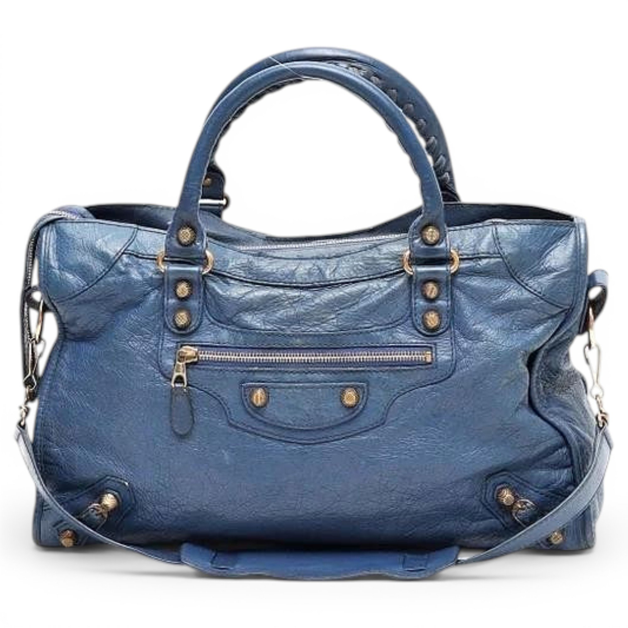City leather handbag