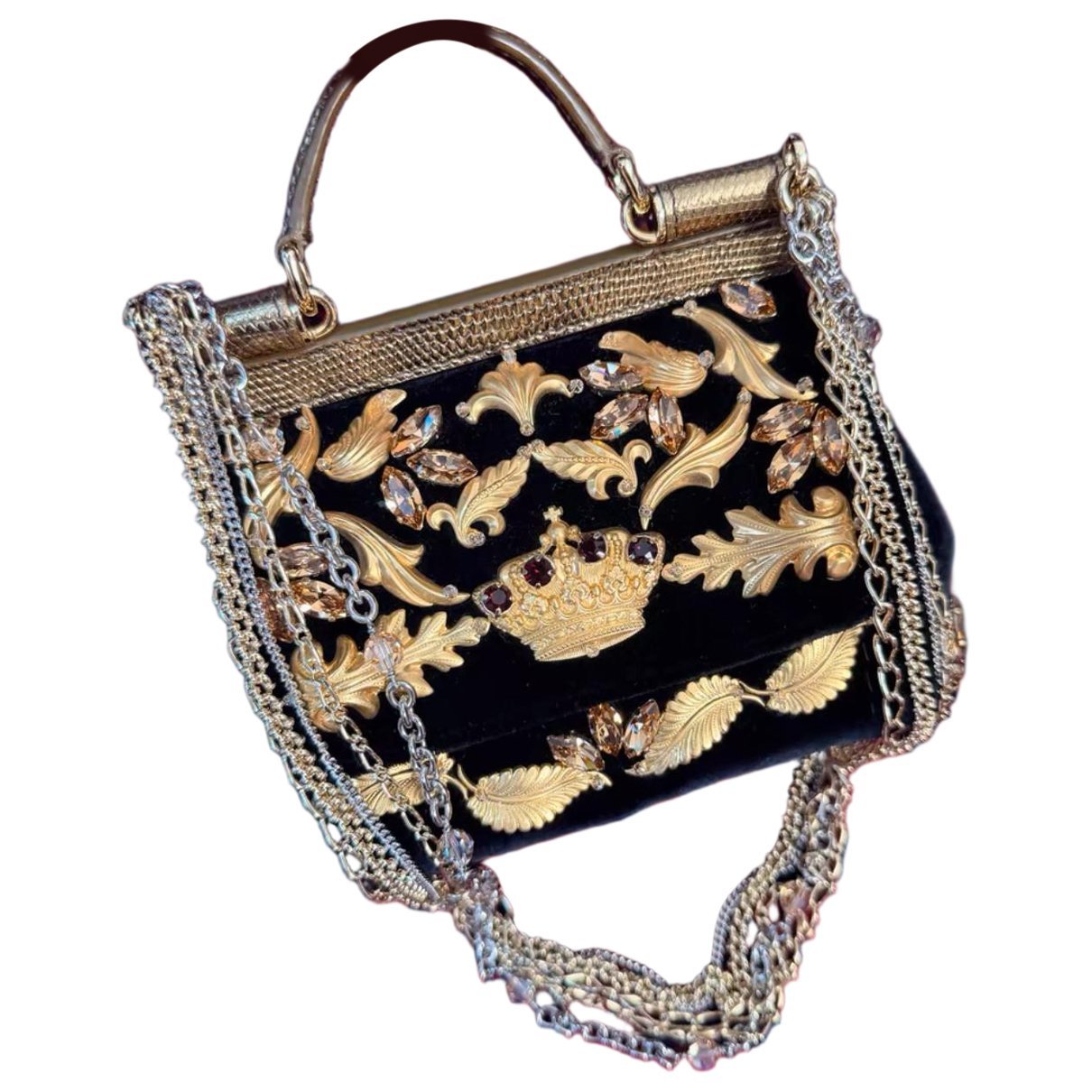 Velvet handbag